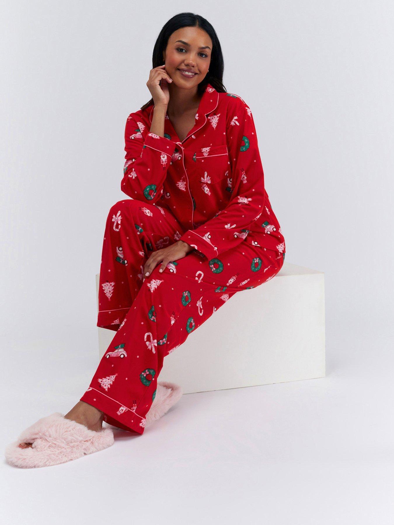 Image 3 of 6 of Boux Avenue Xmas Scene Pj In A Bag - Red