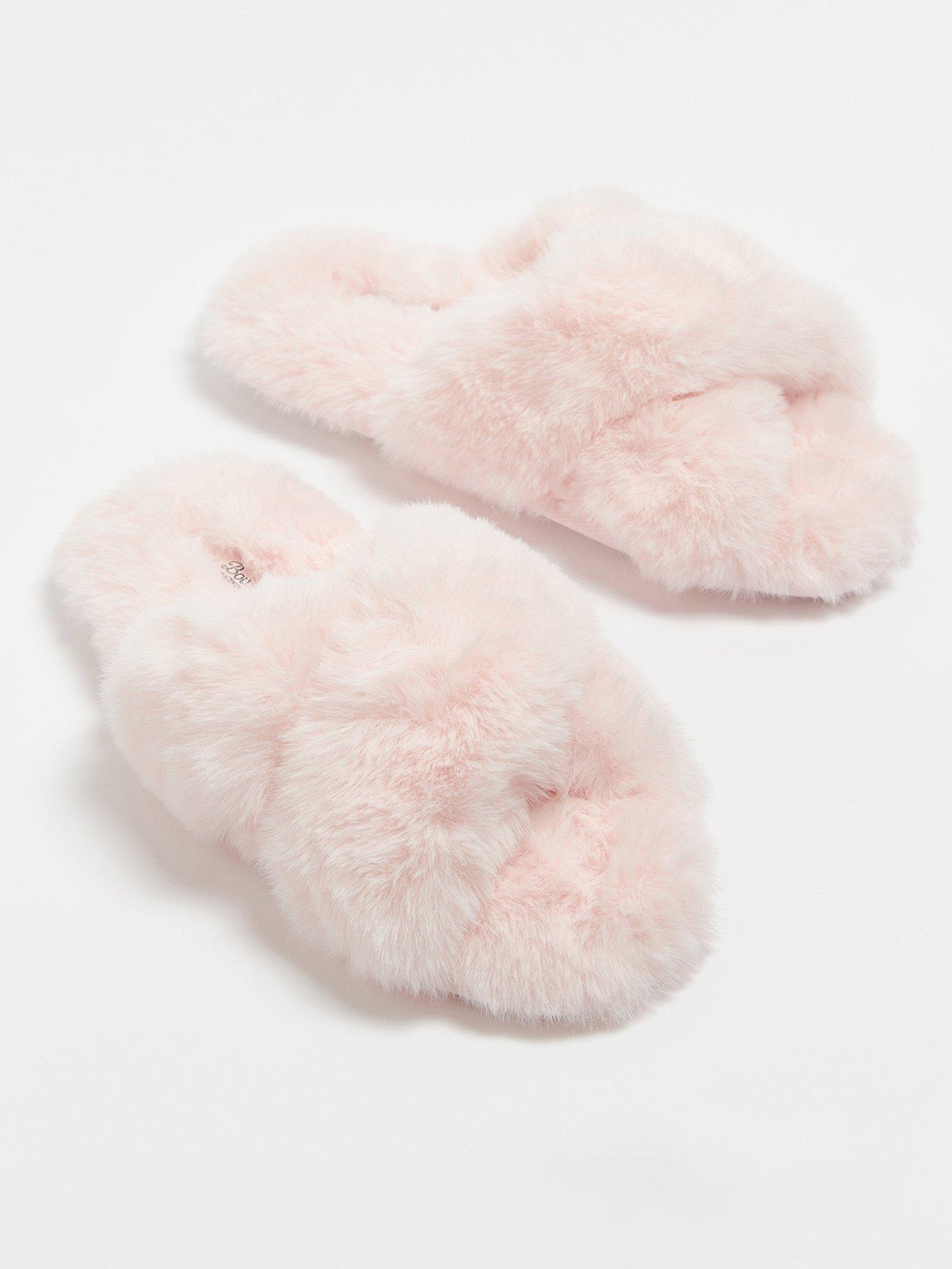undefined Cross Band Slipper - Powder Pink