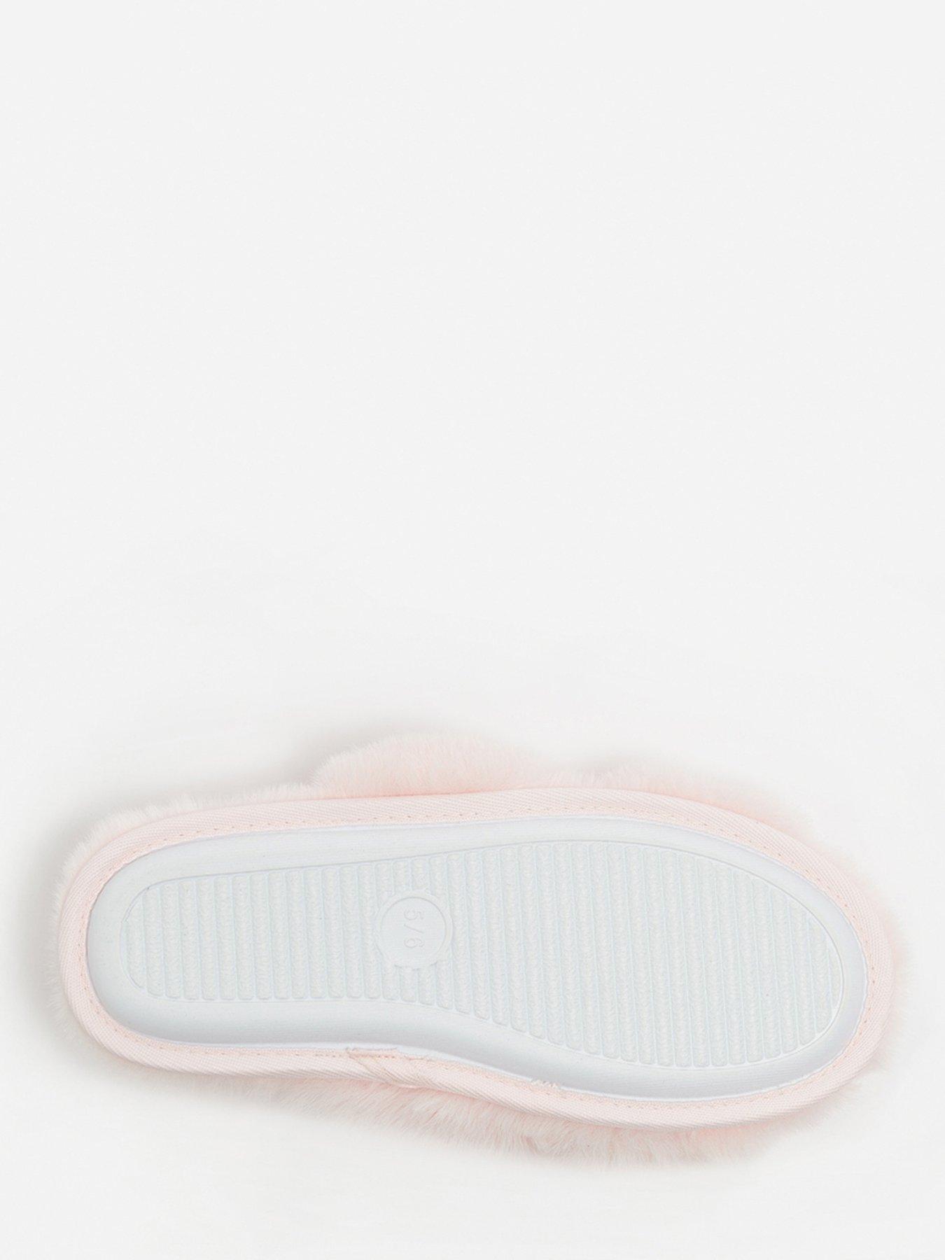 Boux Avenue Cross Band Slipper Powder Pink Very