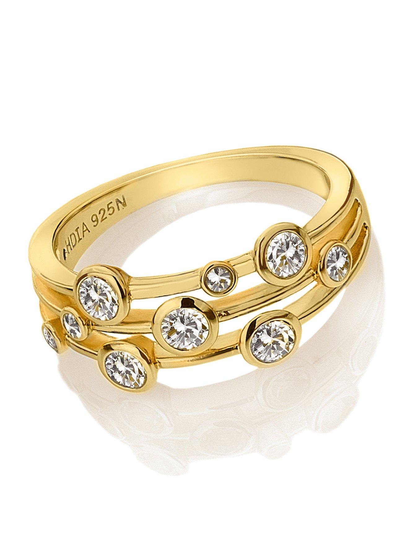 Hot Diamonds Hdxgem Tender Statement Ring - Gold
