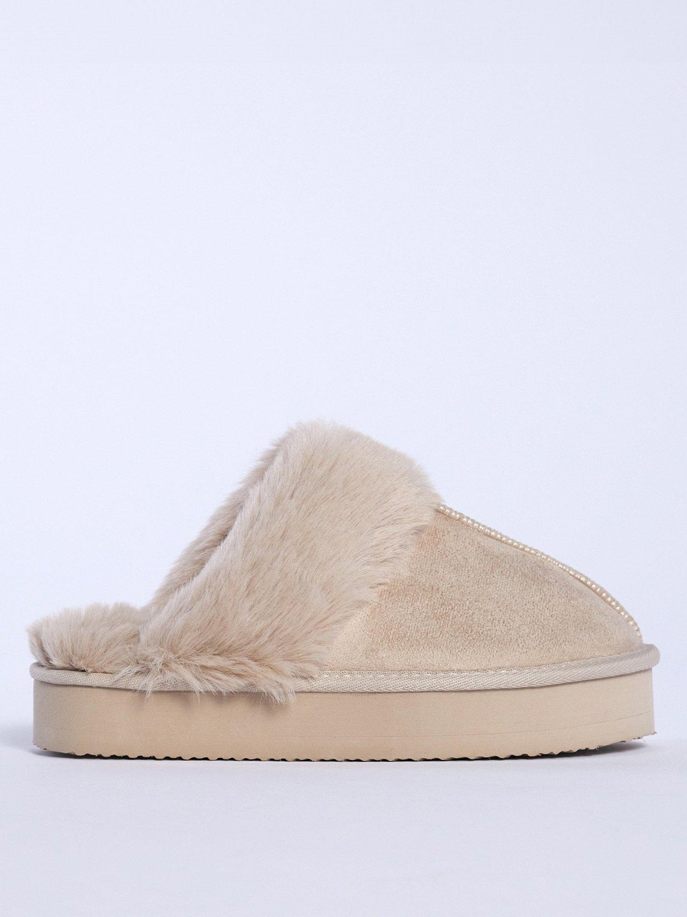 Image 2 of 5 of Boux Avenue Platform Suedette Mule - Taupe