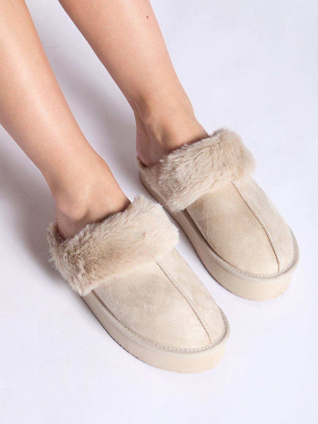 Image 5 of 5 of Boux Avenue Platform Suedette Mule - Taupe