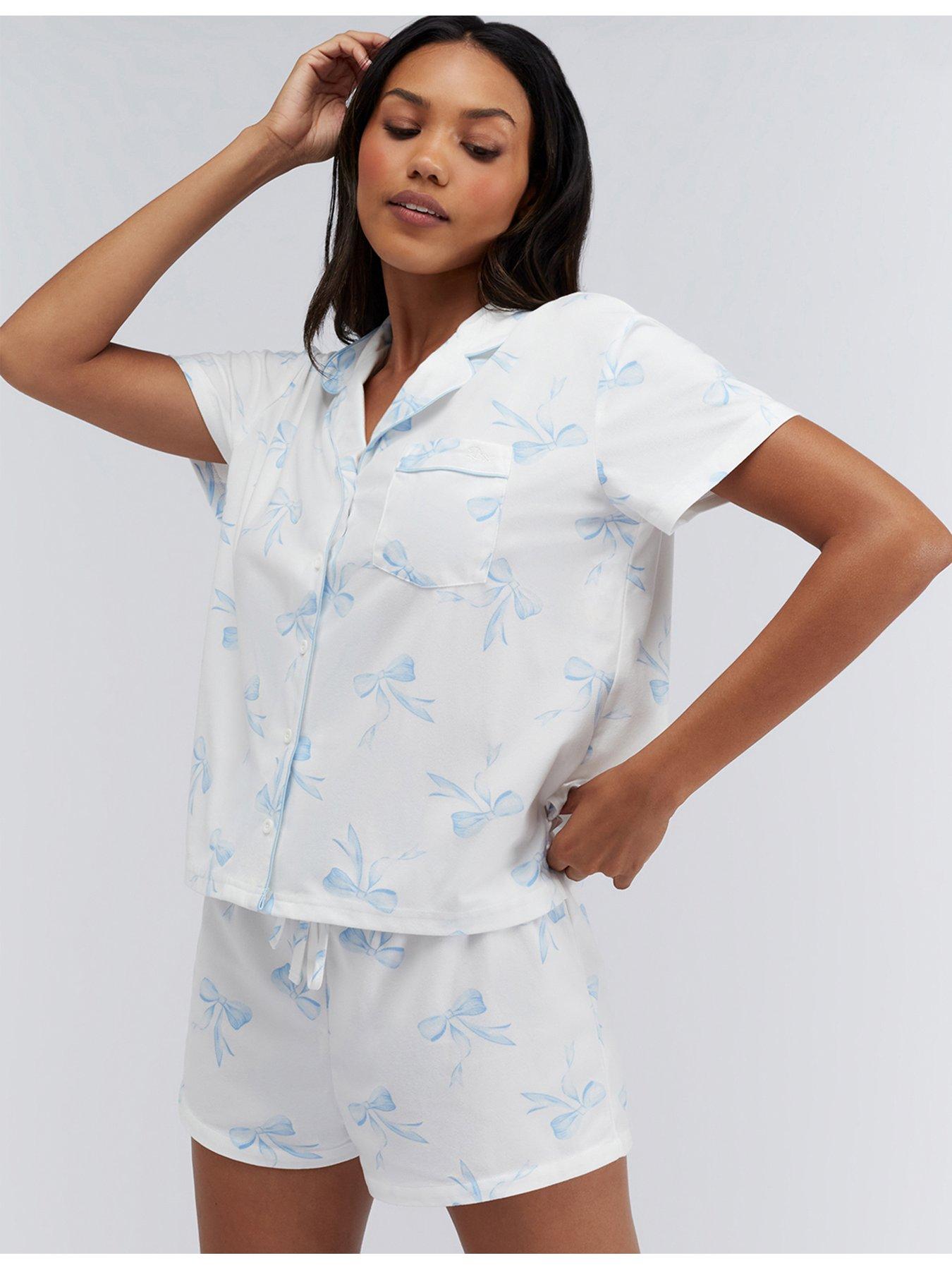 Boux Avenue Bow Print Short In A Bag - White