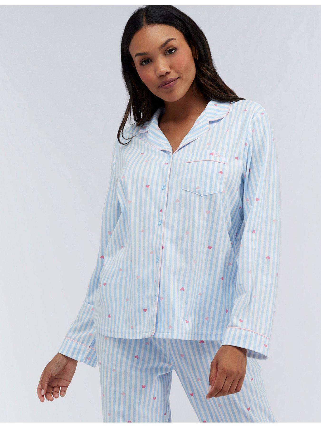 Anjue Women's Short Sleeve Pajama Set - Soft Bamboo Lounge Set With Pockets & Button Front - View #8