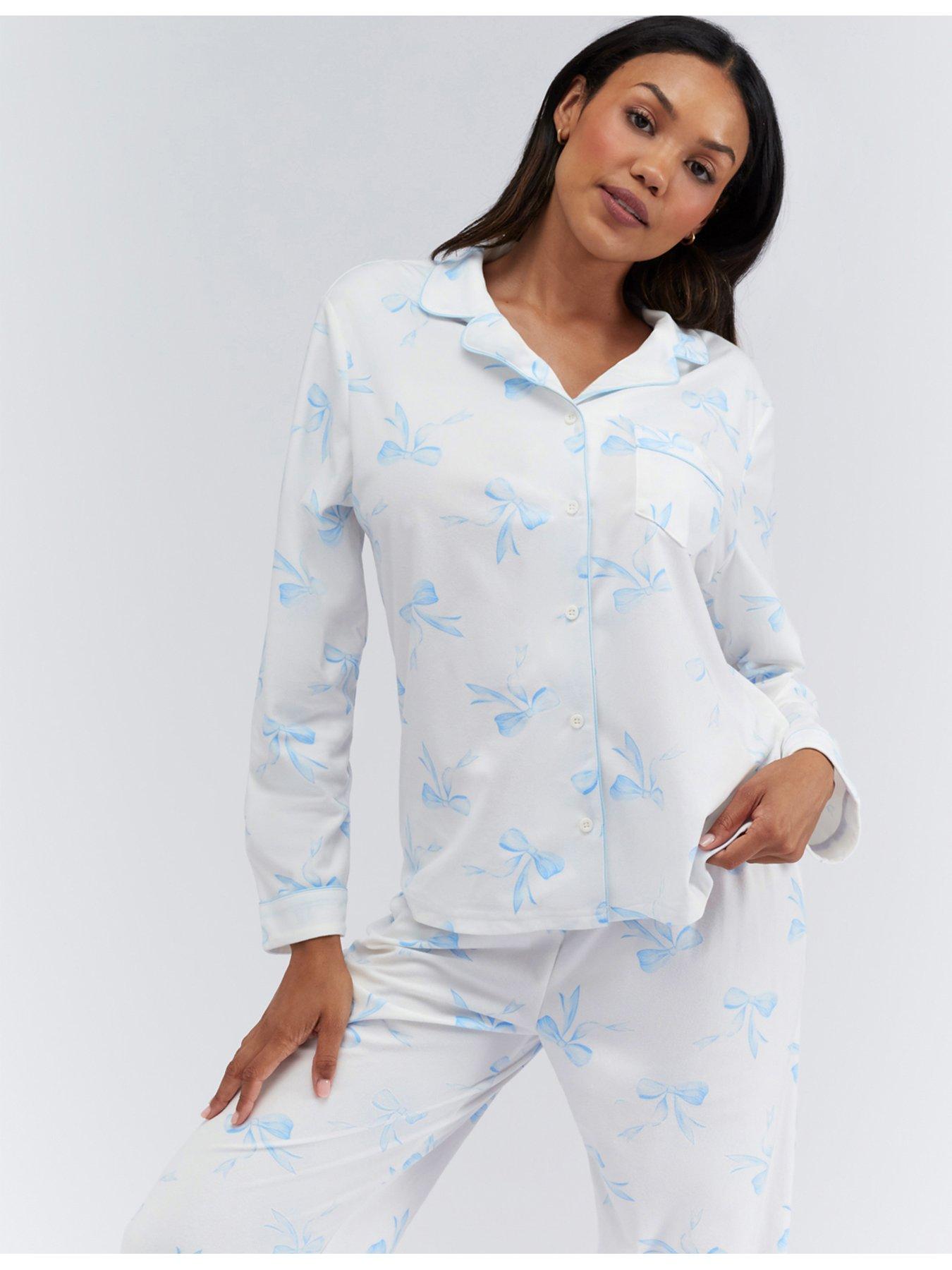 Boux Avenue Bow Print Pj In A Bag - White