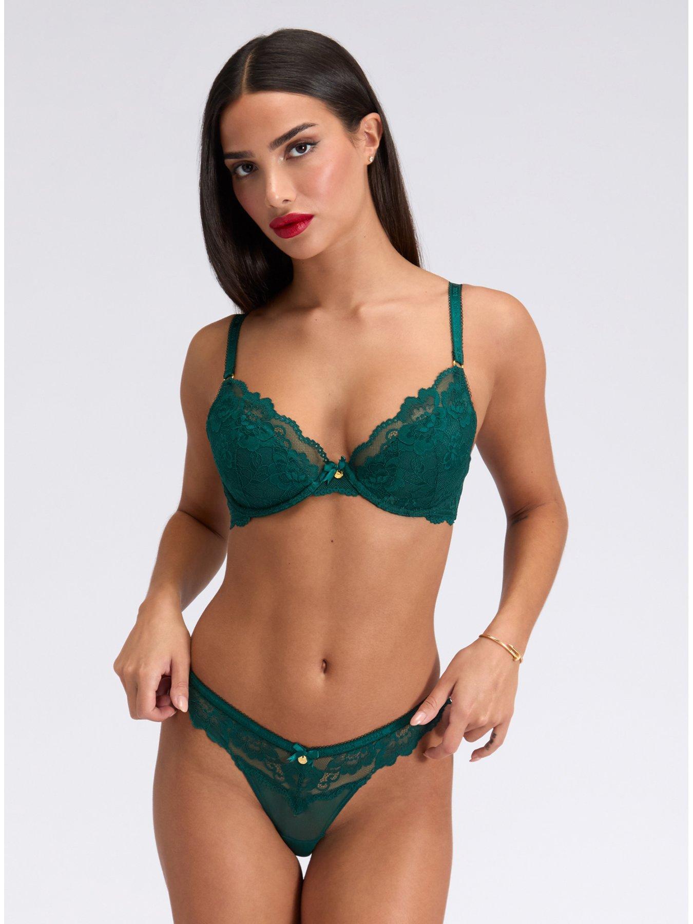 Boux Avenue Harper Balconette Bra - Emerald