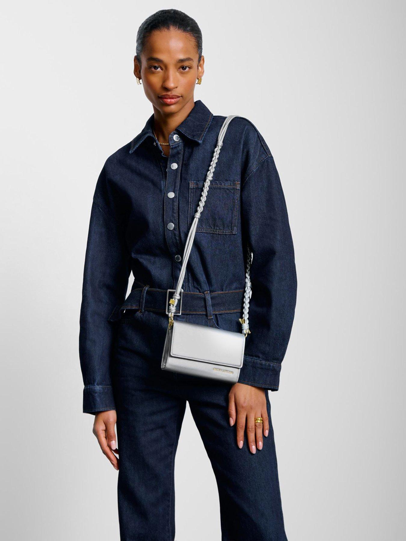 undefined Arden Braided Mini Bag -  Silver