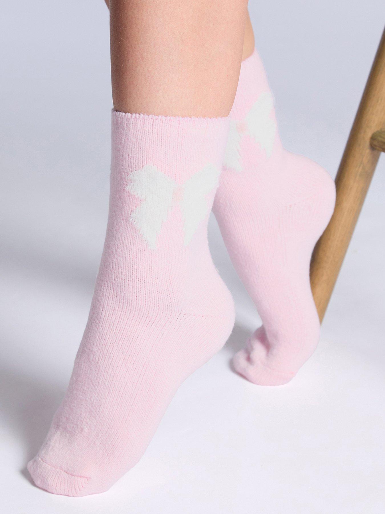 undefined Bows Cosy Sock - Pink Mix