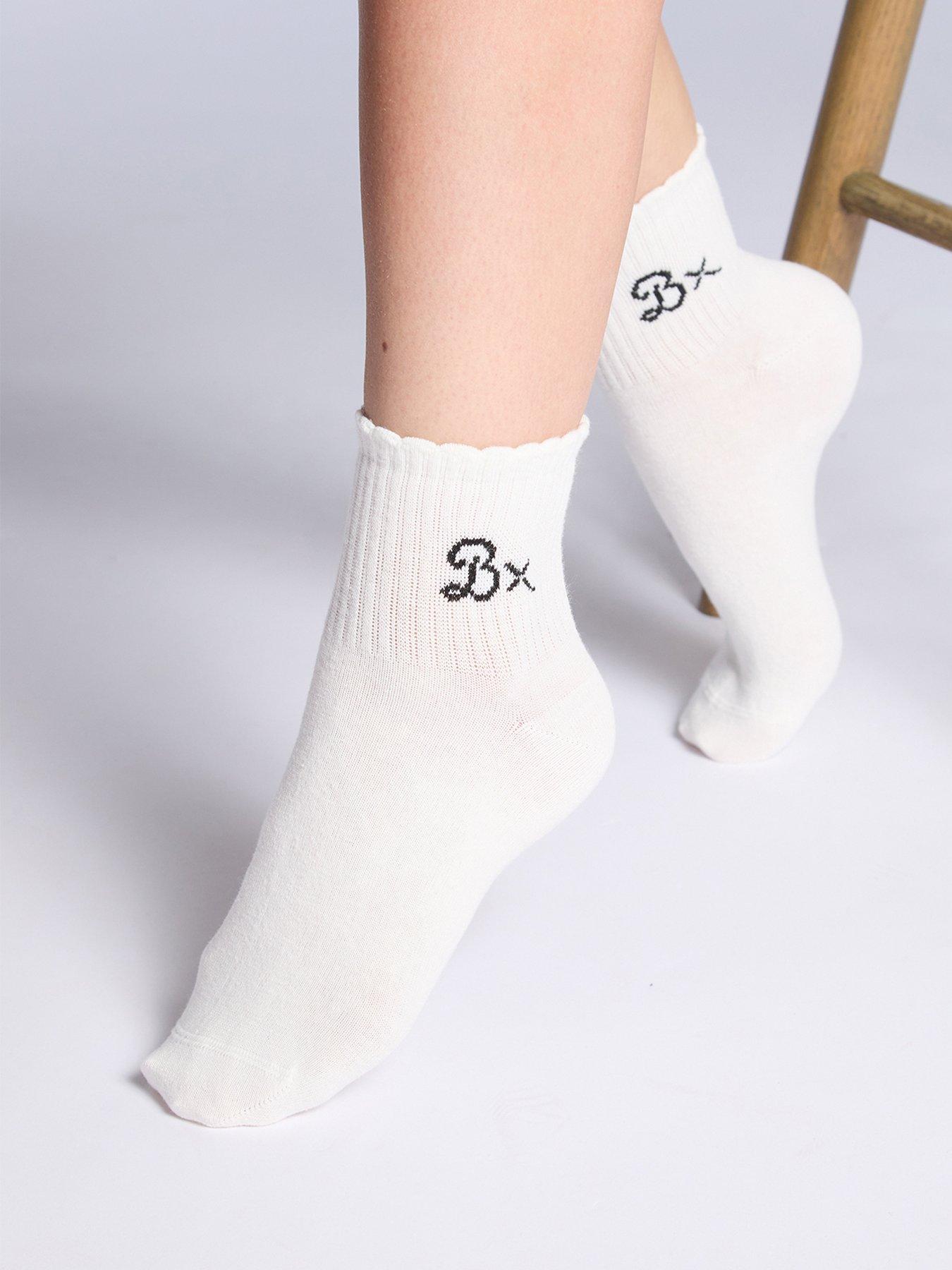 Image 2 of 5 of Boux Avenue Pack of 3 BX Mid Ankle Socks - Pink Mix