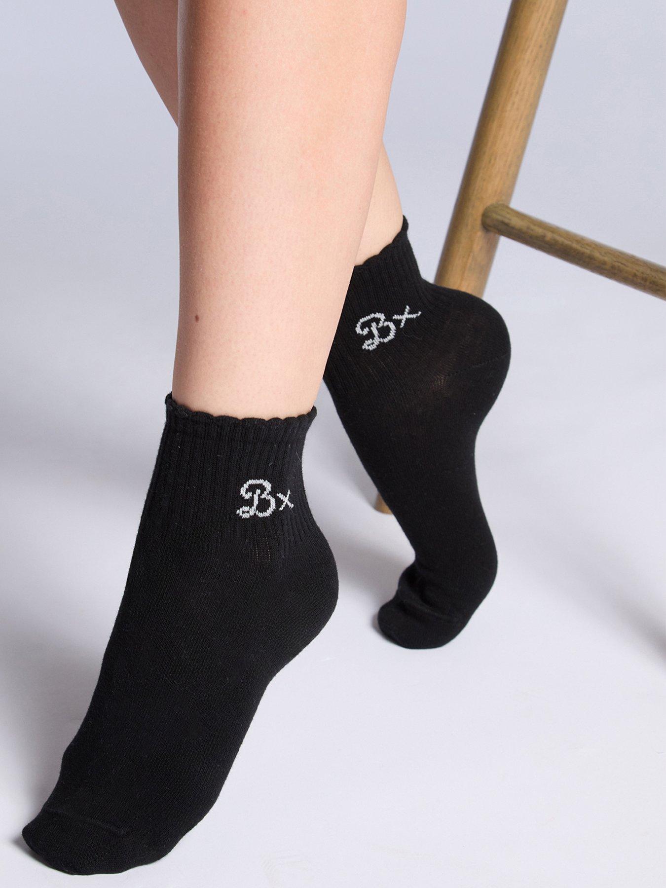 Image 3 of 5 of Boux Avenue Pack of 3 BX Mid Ankle Socks - Pink Mix