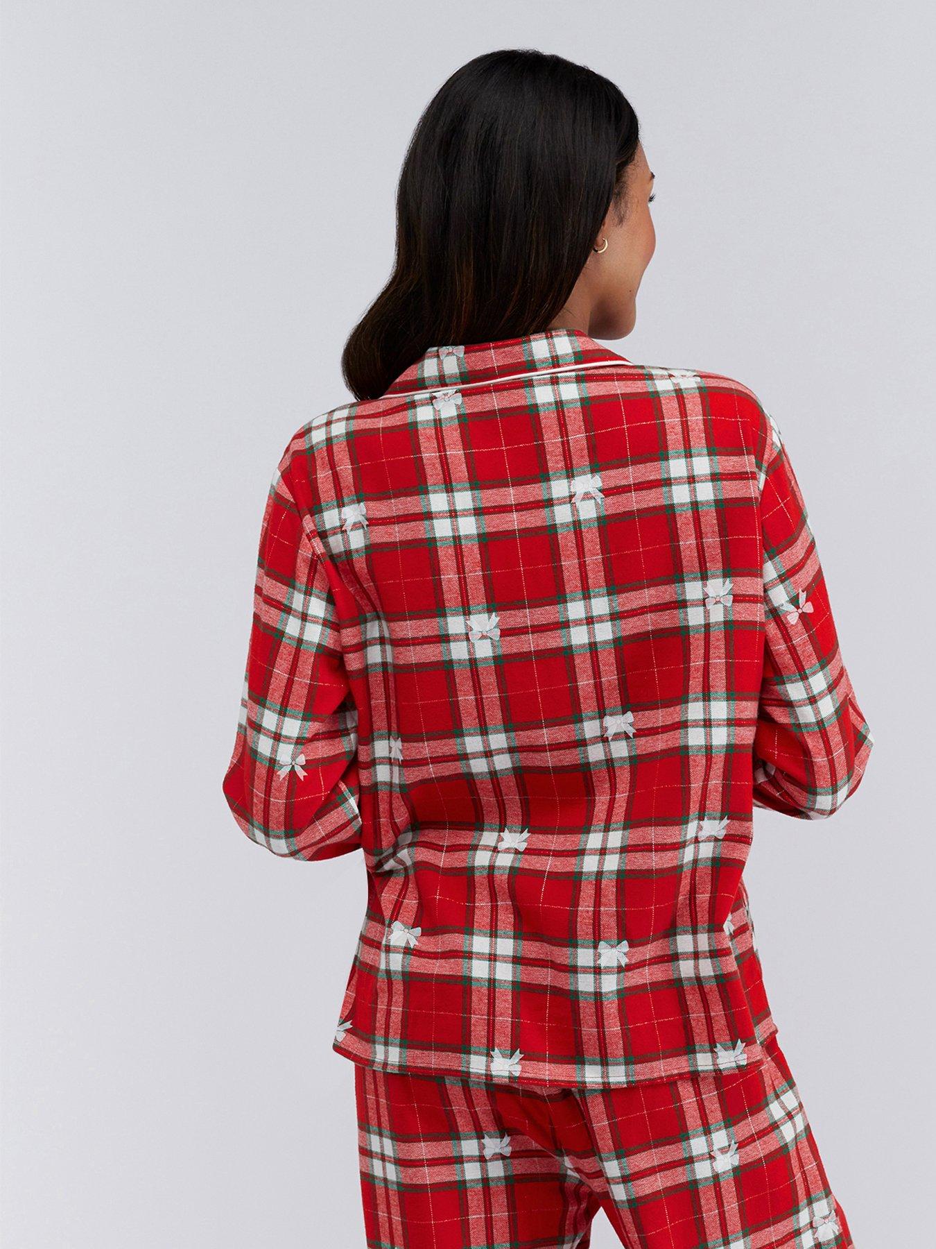 Boux Avenue Bow Check Cotton Pj In A Bag - Red | Very