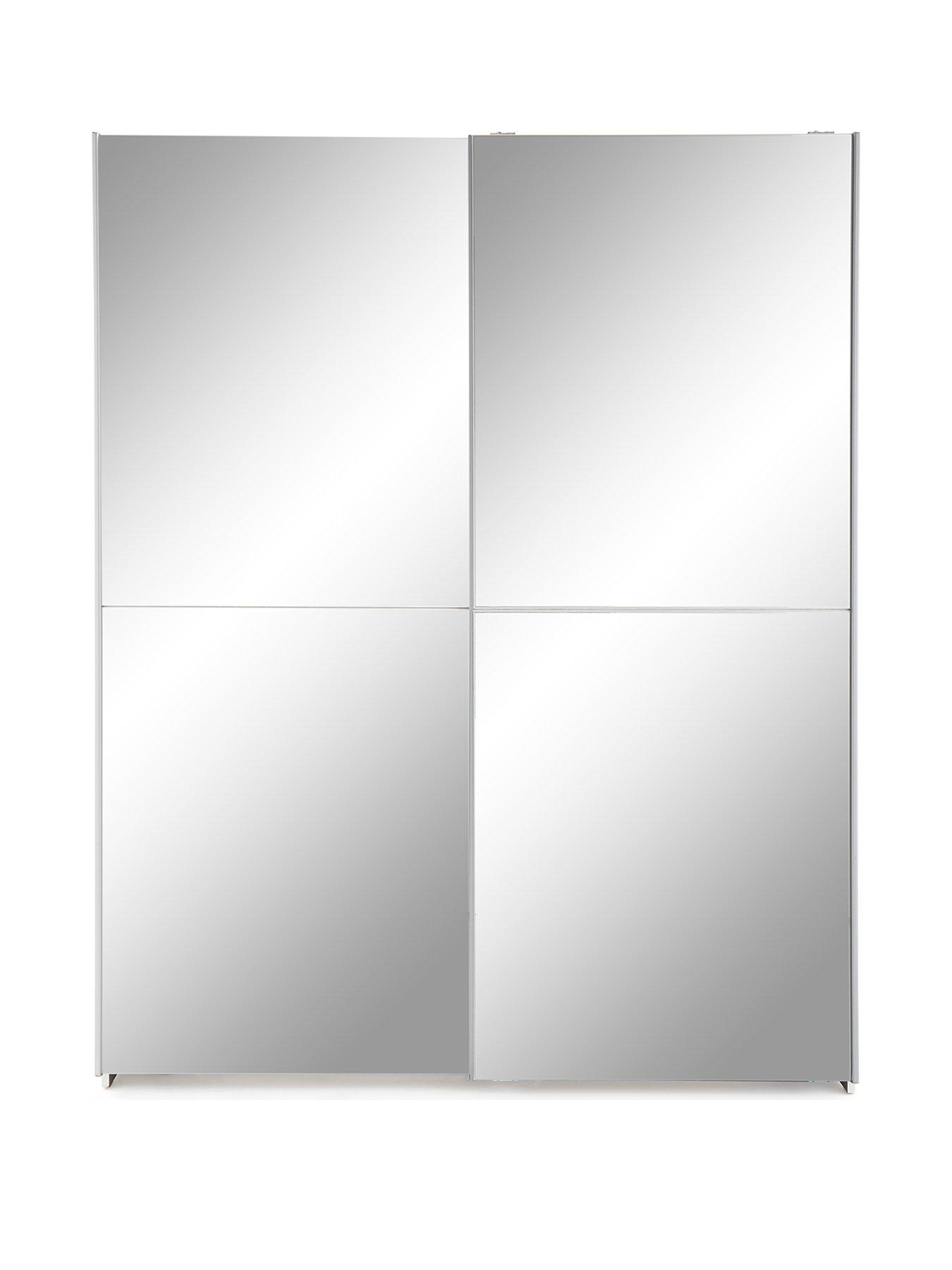 Image 2 of 6 of The Very Collection Houston&nbsp;150 cm Sliding 2 Door Mirrored Wardrobe - White