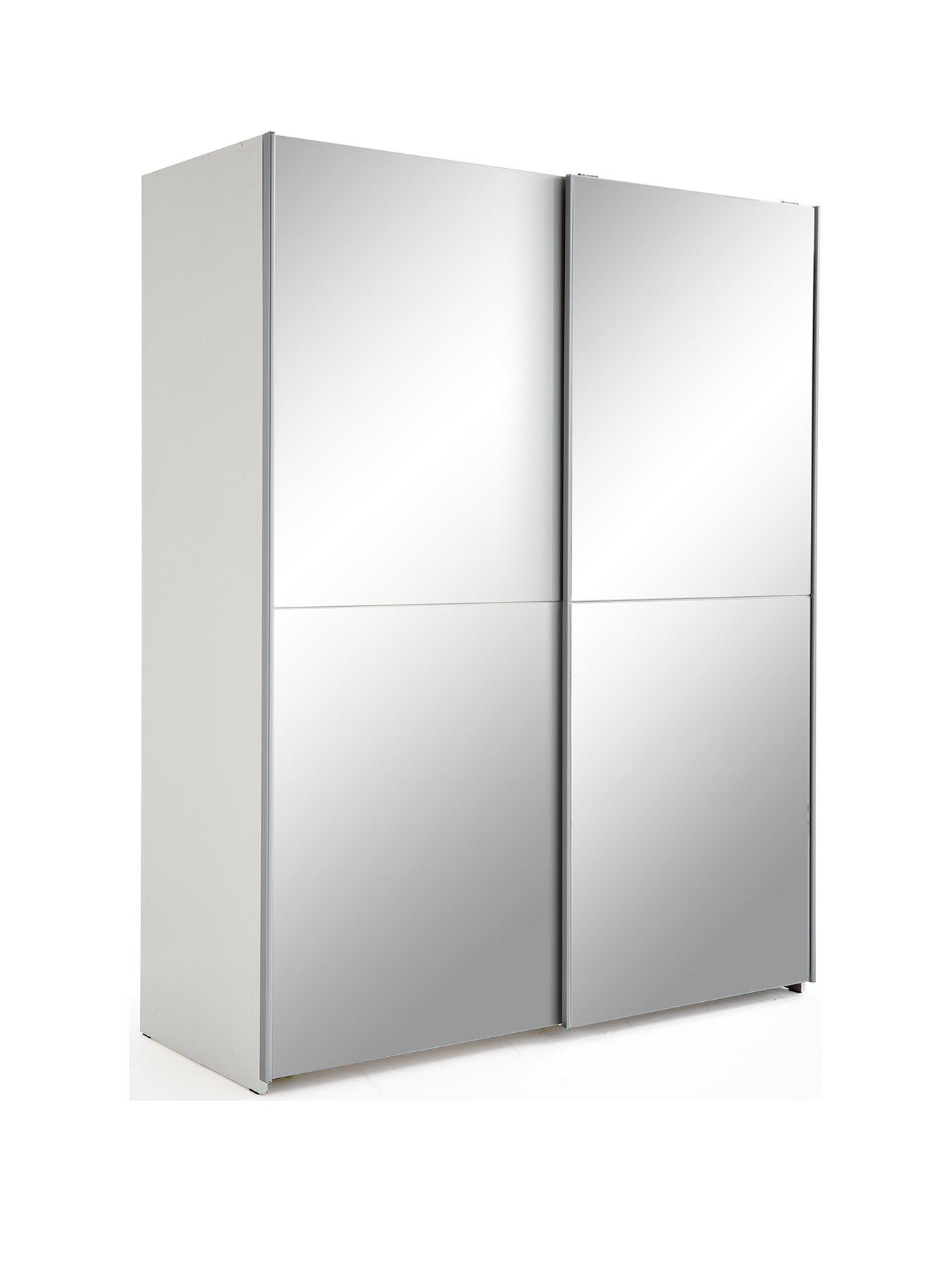 Image 3 of 6 of The Very Collection Houston&nbsp;150 cm Sliding 2 Door Mirrored Wardrobe - White