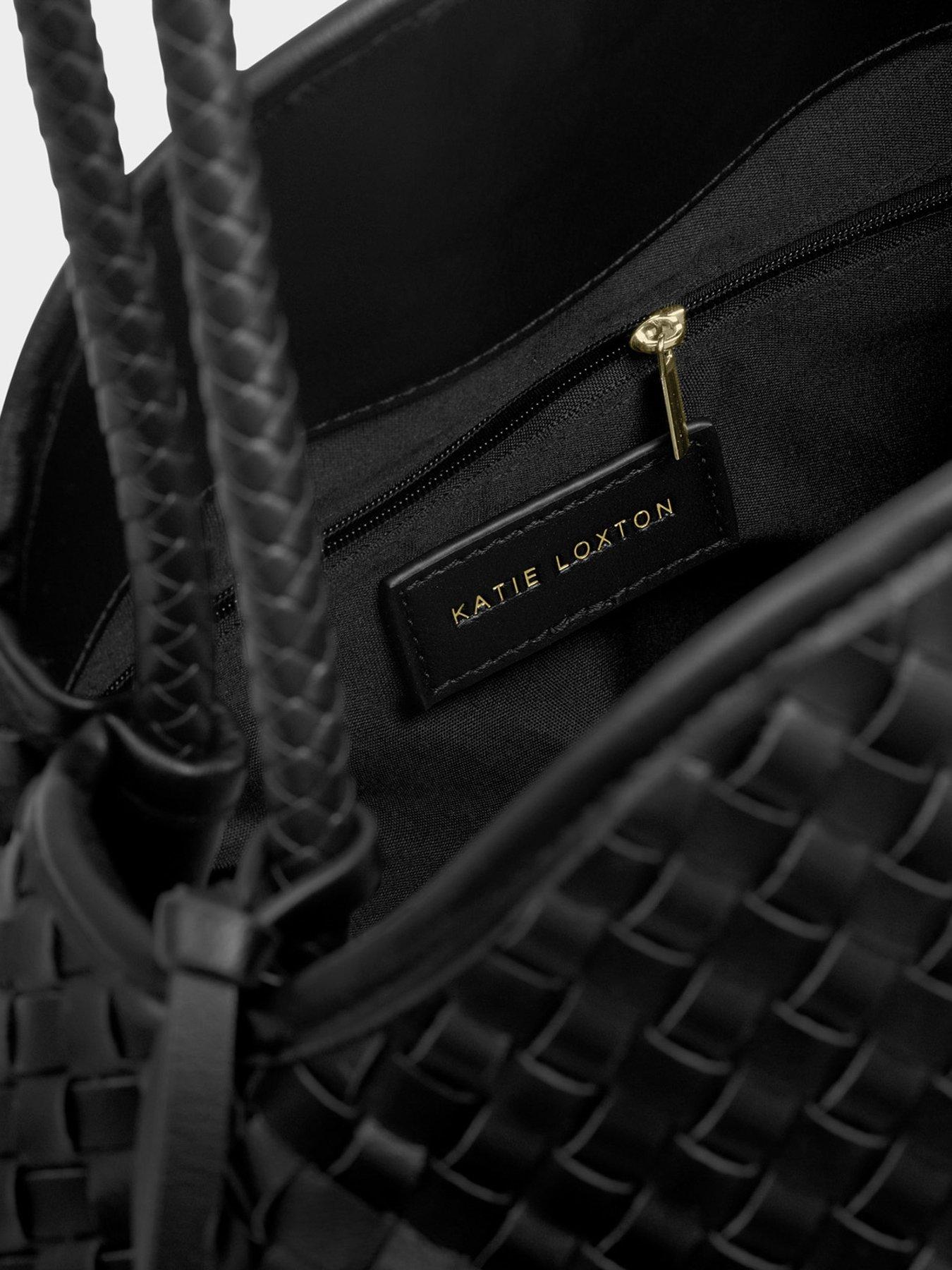 Image 4 of 6 of Katie Loxton Nova Hand Woven Large Shoulder Bag - Black