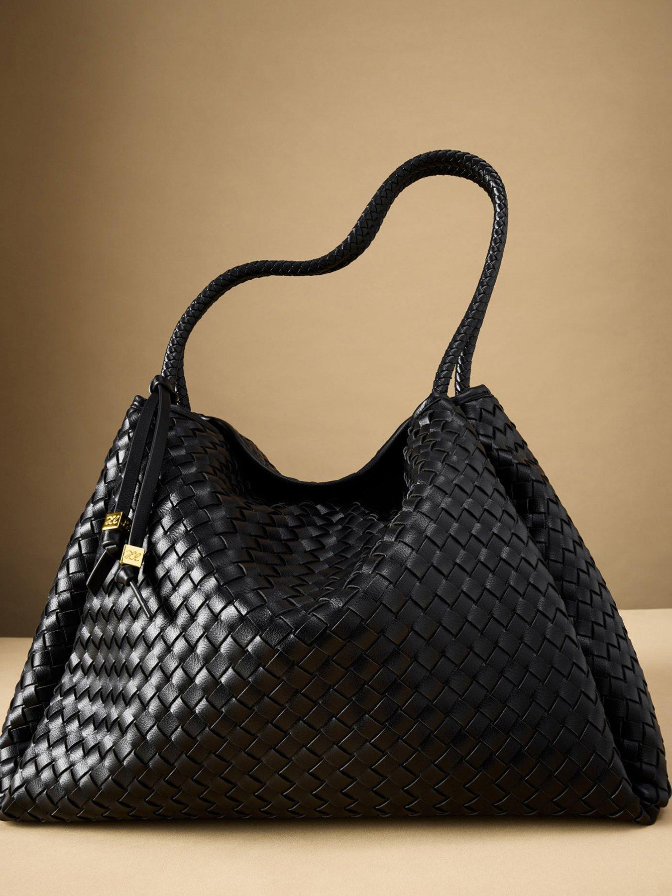 Image 5 of 6 of Katie Loxton Nova Hand Woven Large Shoulder Bag - Black