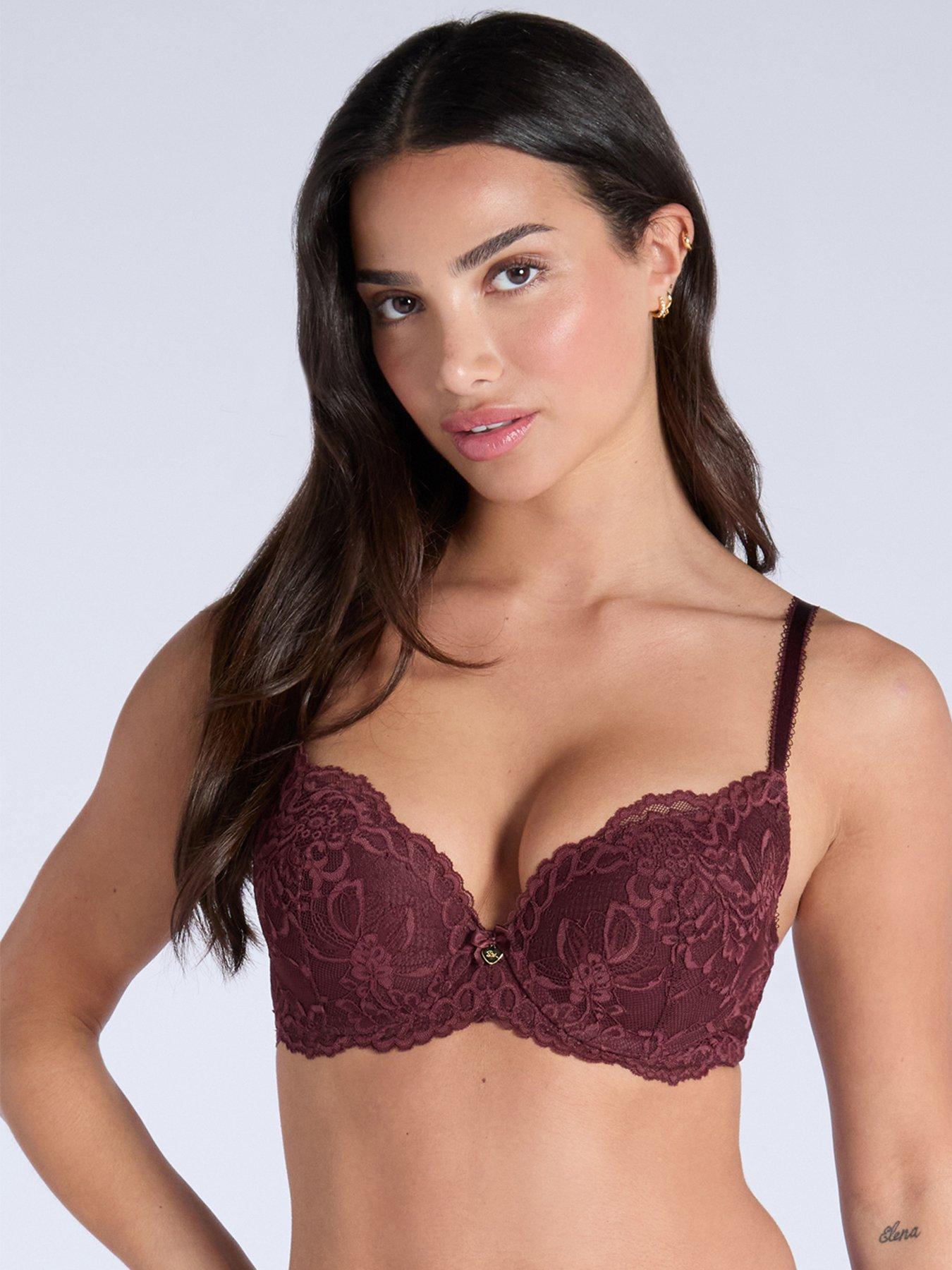undefined Boux Avenue Billie Balconette Bra - Maroon