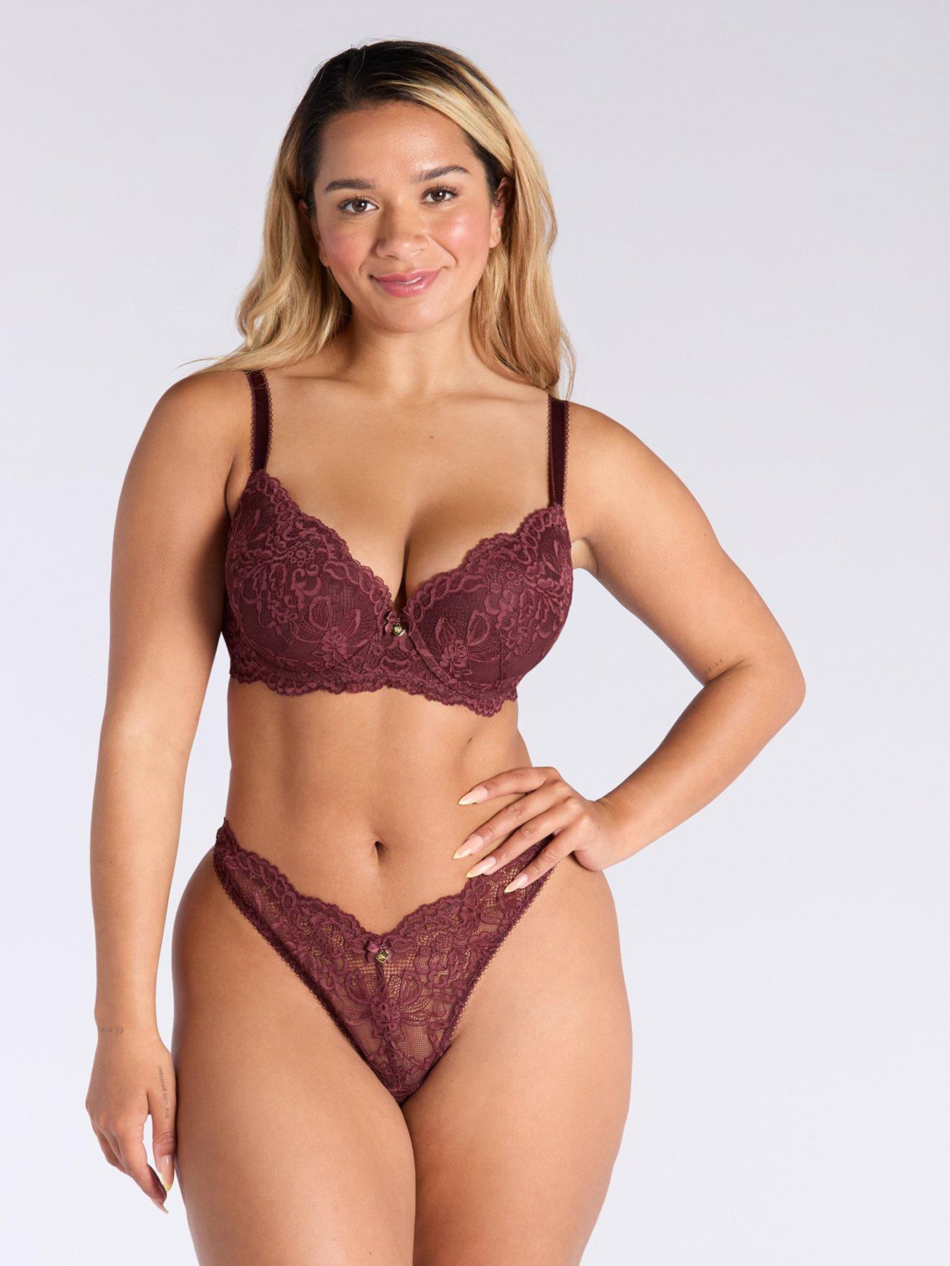 Image 3 of 4 of Boux Avenue Billie Thong - Maroon