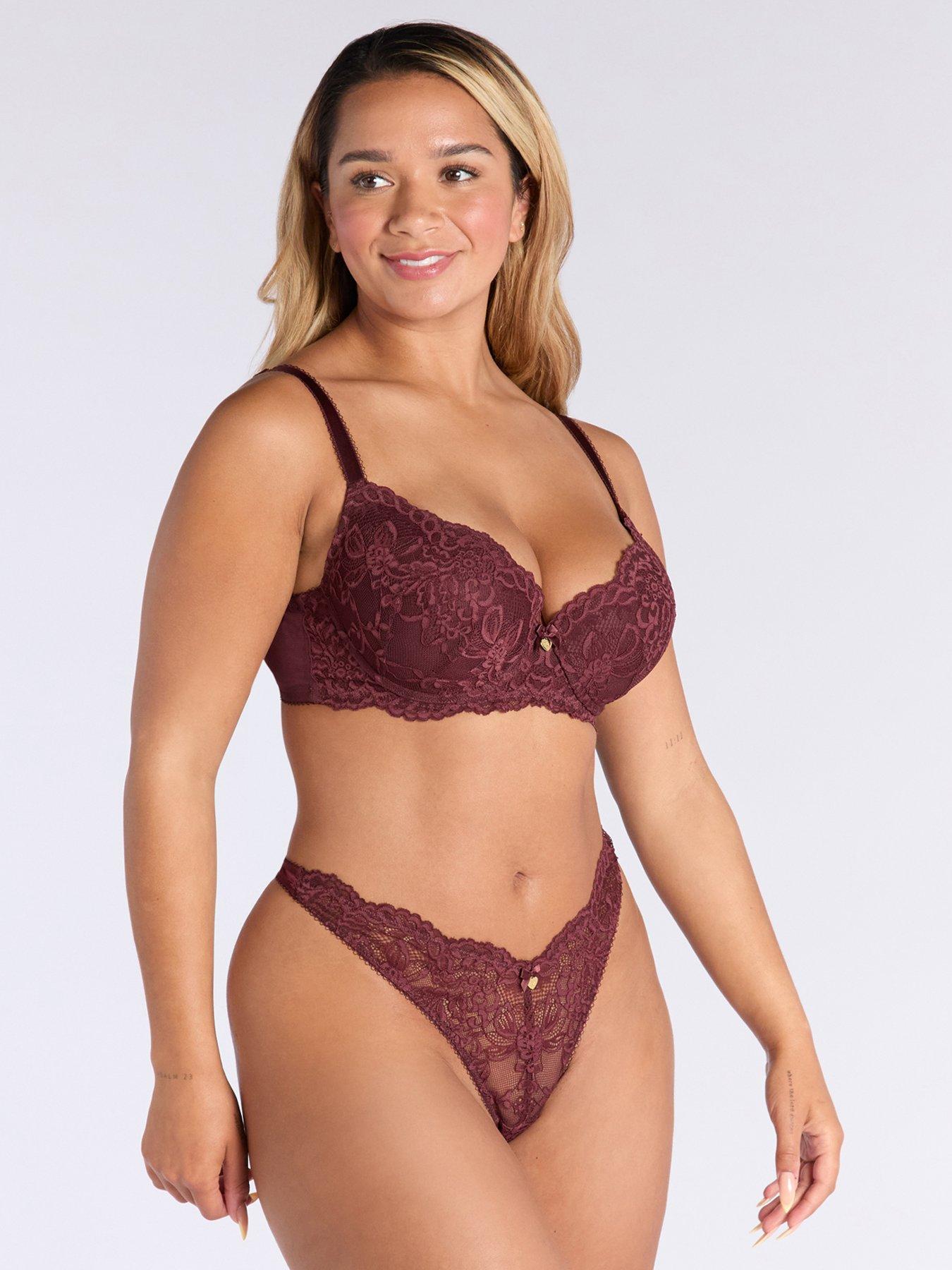 Image 4 of 4 of Boux Avenue Billie Thong - Maroon