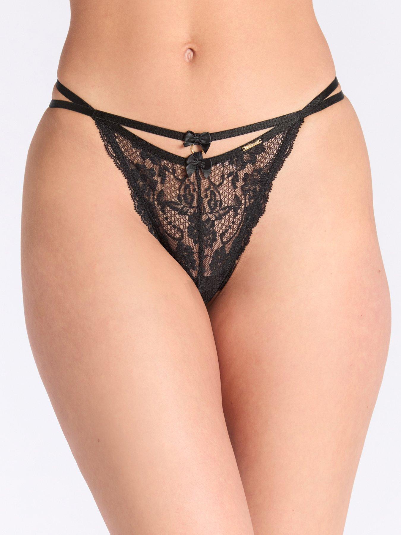 undefined Boux Avenue Vanessa Lace Thong - Black