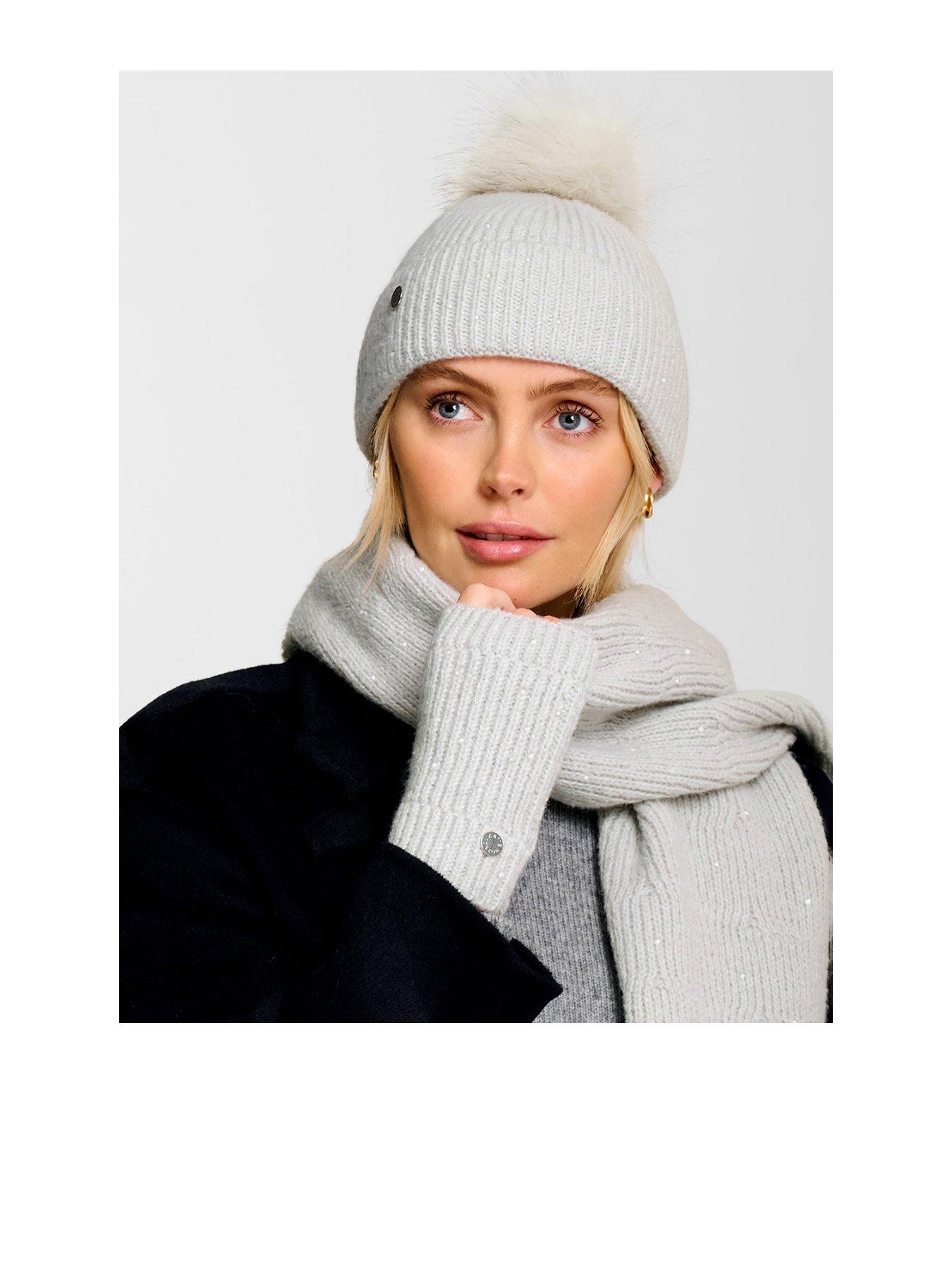 Katie Loxton Sequin Scarf - Pale Grey