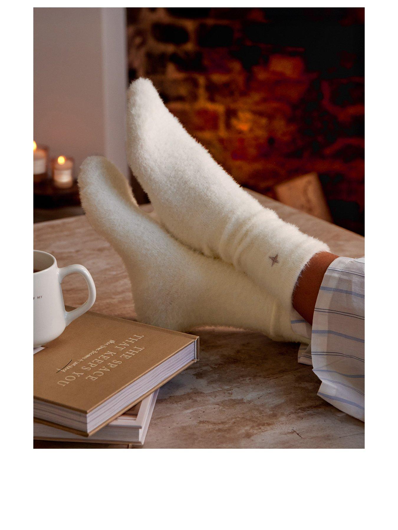 Katie Loxton Gift Boxed Fluffy Socks  -  Star