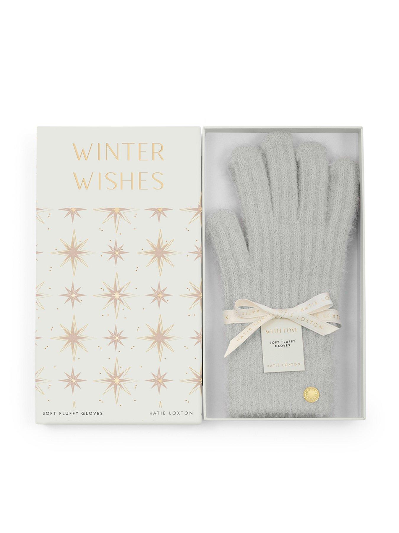 Katie Loxton Gift Boxed Soft Knit Gloves - Pastel Grey