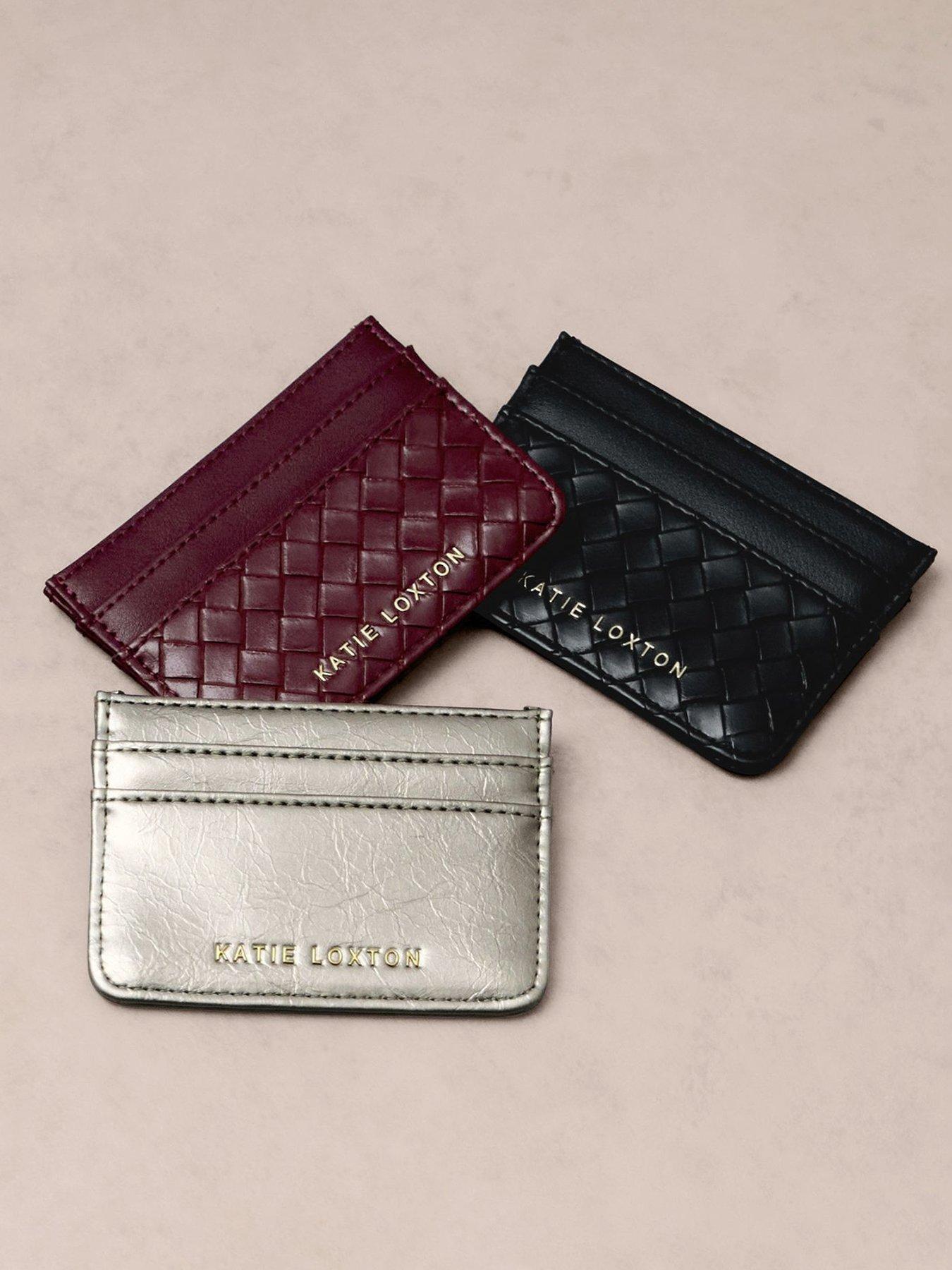 Katie Loxton Nova Textured Patent Cardholder  -  Pewter