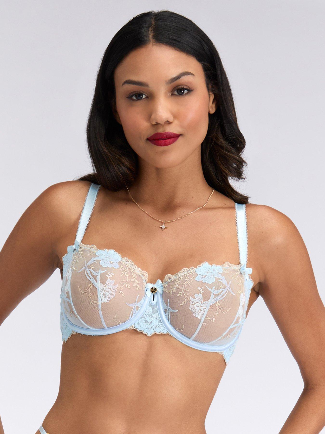 Image 1 of 6 of Boux Avenue Lola Balconette Bra - Light Blue