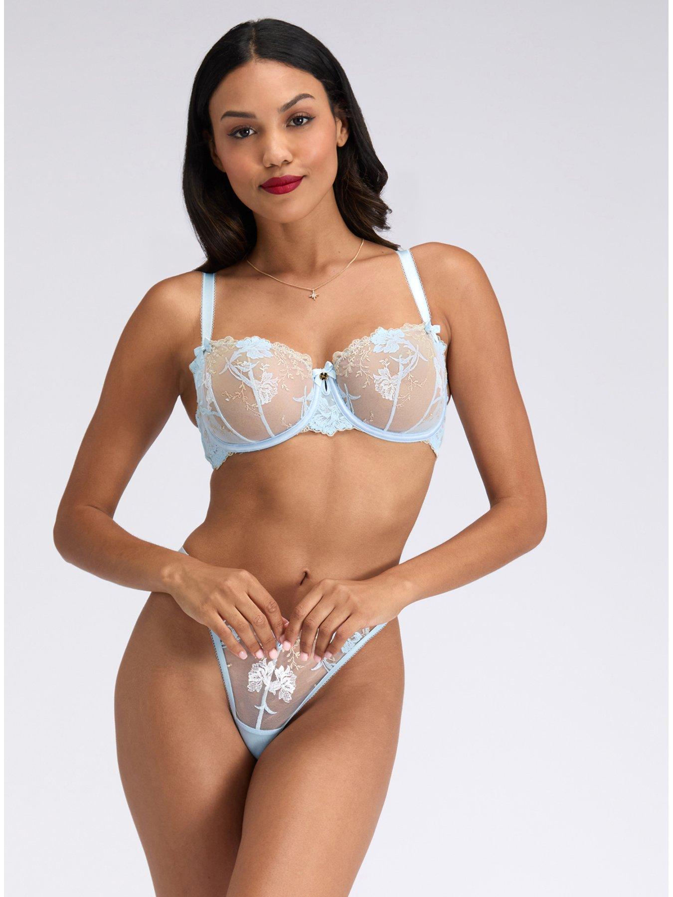 Image 3 of 6 of Boux Avenue Lola Balconette Bra - Light Blue