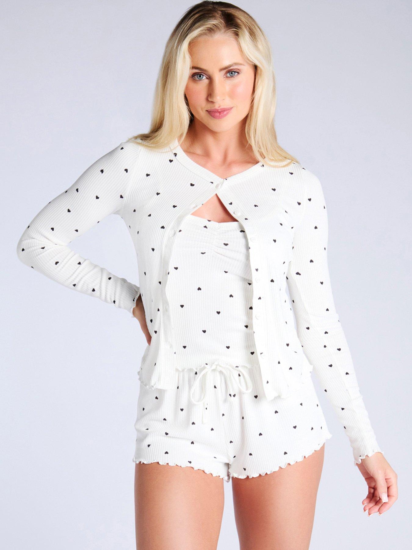 Boux Avenue Mono Heart 3 Piece Set - Cream