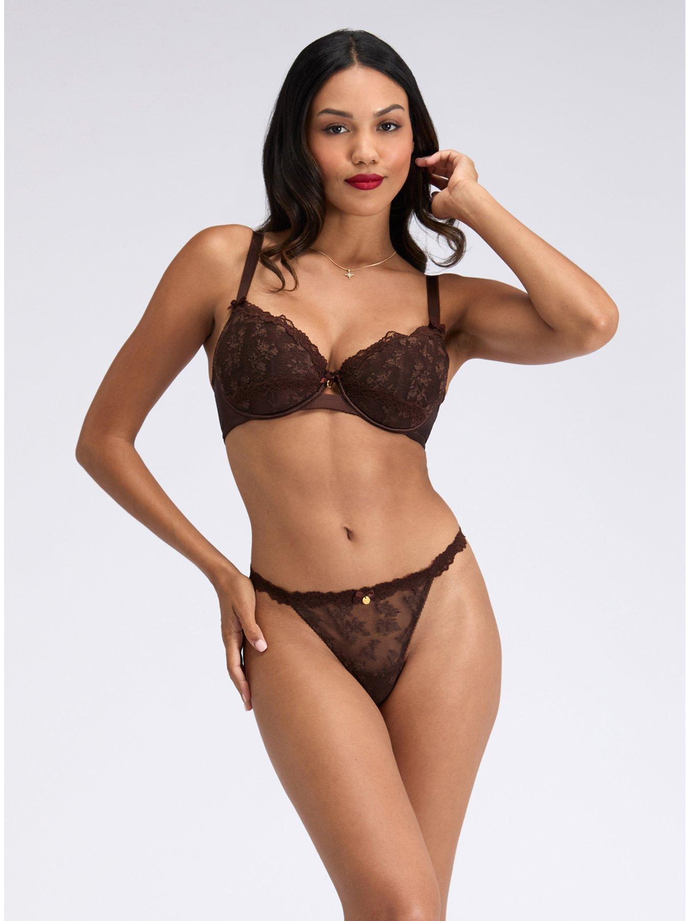 Boux Avenue Callie Balconette Bra - Brown