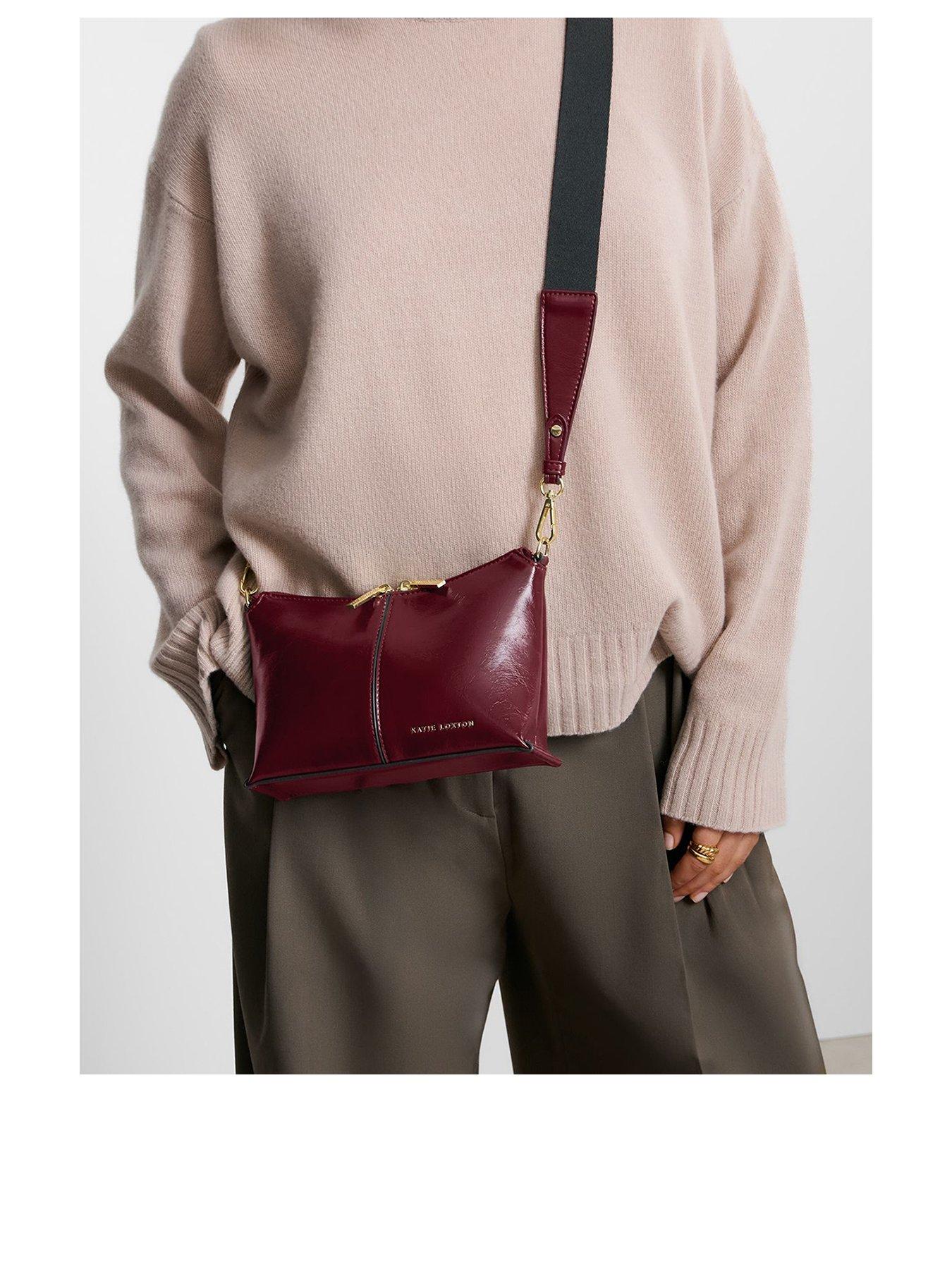 undefined Laila Canvas Strap Crossbody Bag -  Cherry Crackle Patent