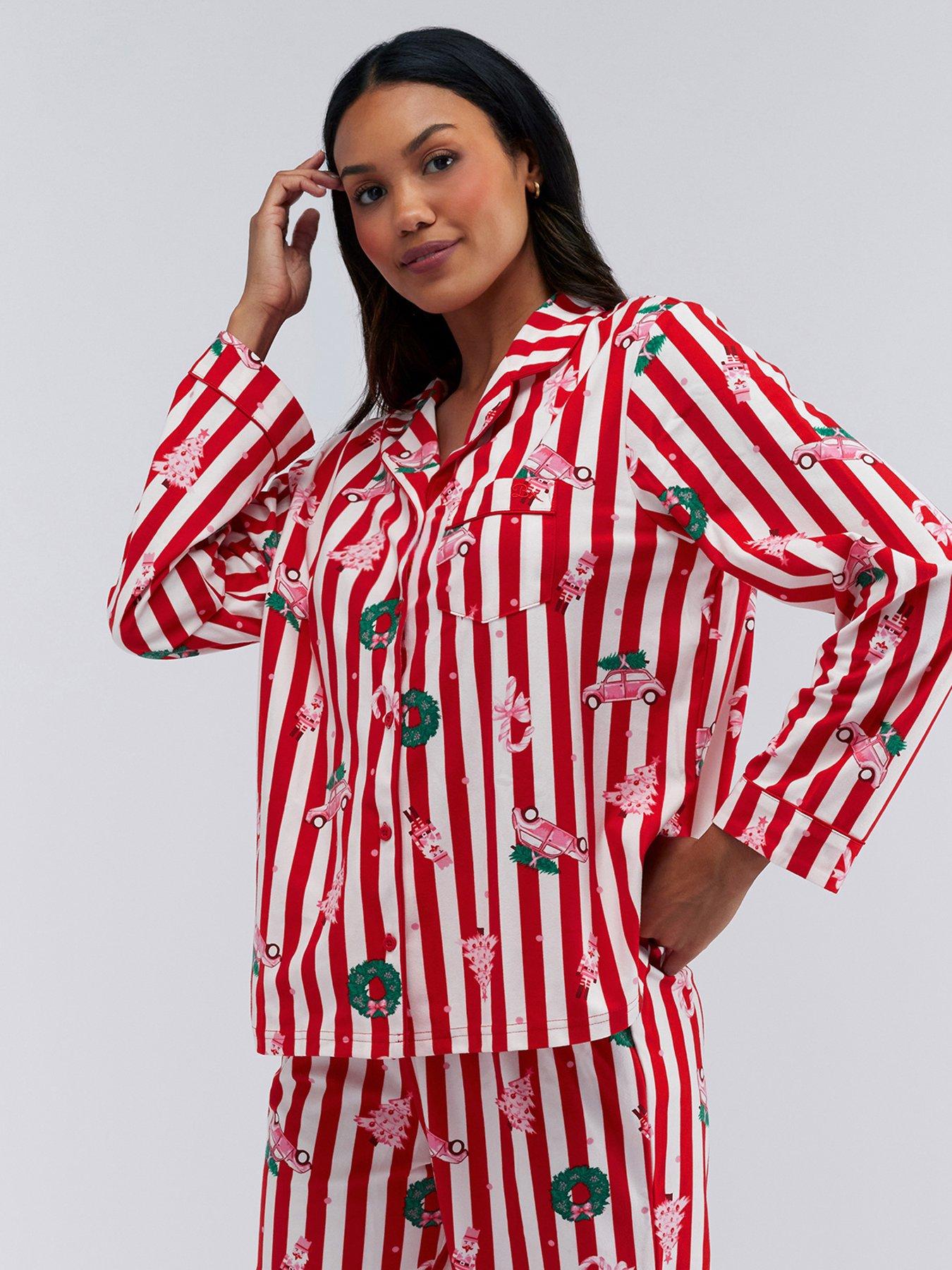 Image 4 of 5 of Boux Avenue Stripe Xmas Shortie In A Bag - Red