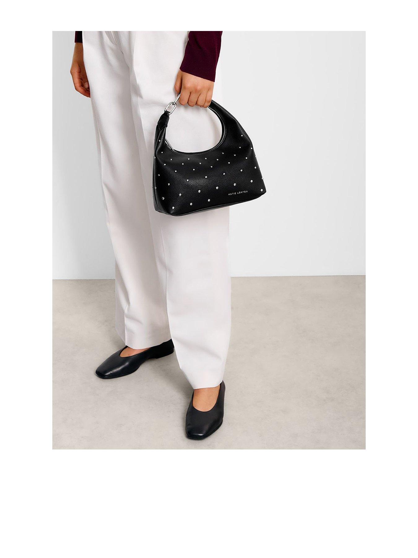 undefined Meela Studded Top Handle Bag  -  Black
