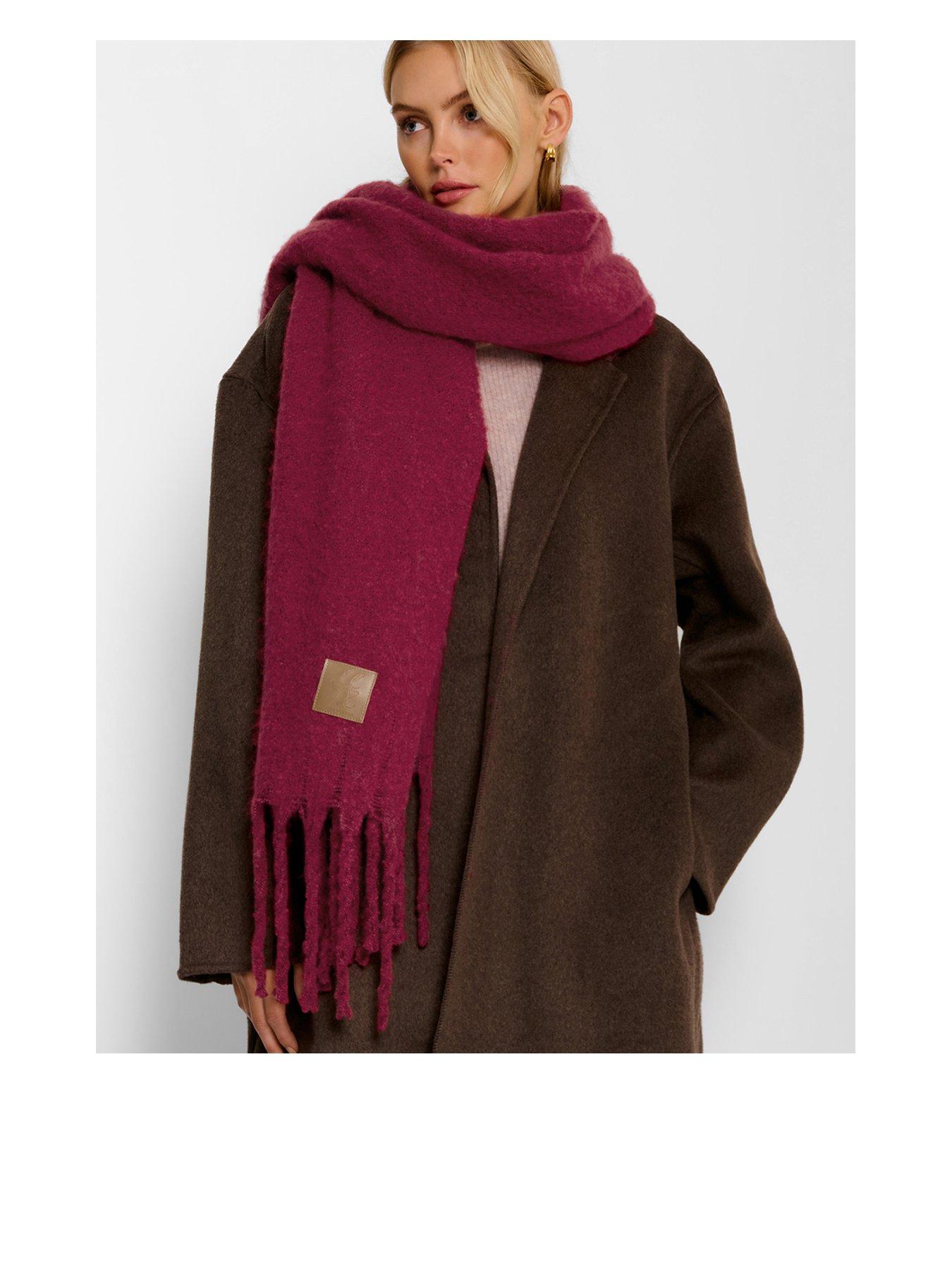 Katie Loxton Oversized Tassel Scarf - Garnet Red