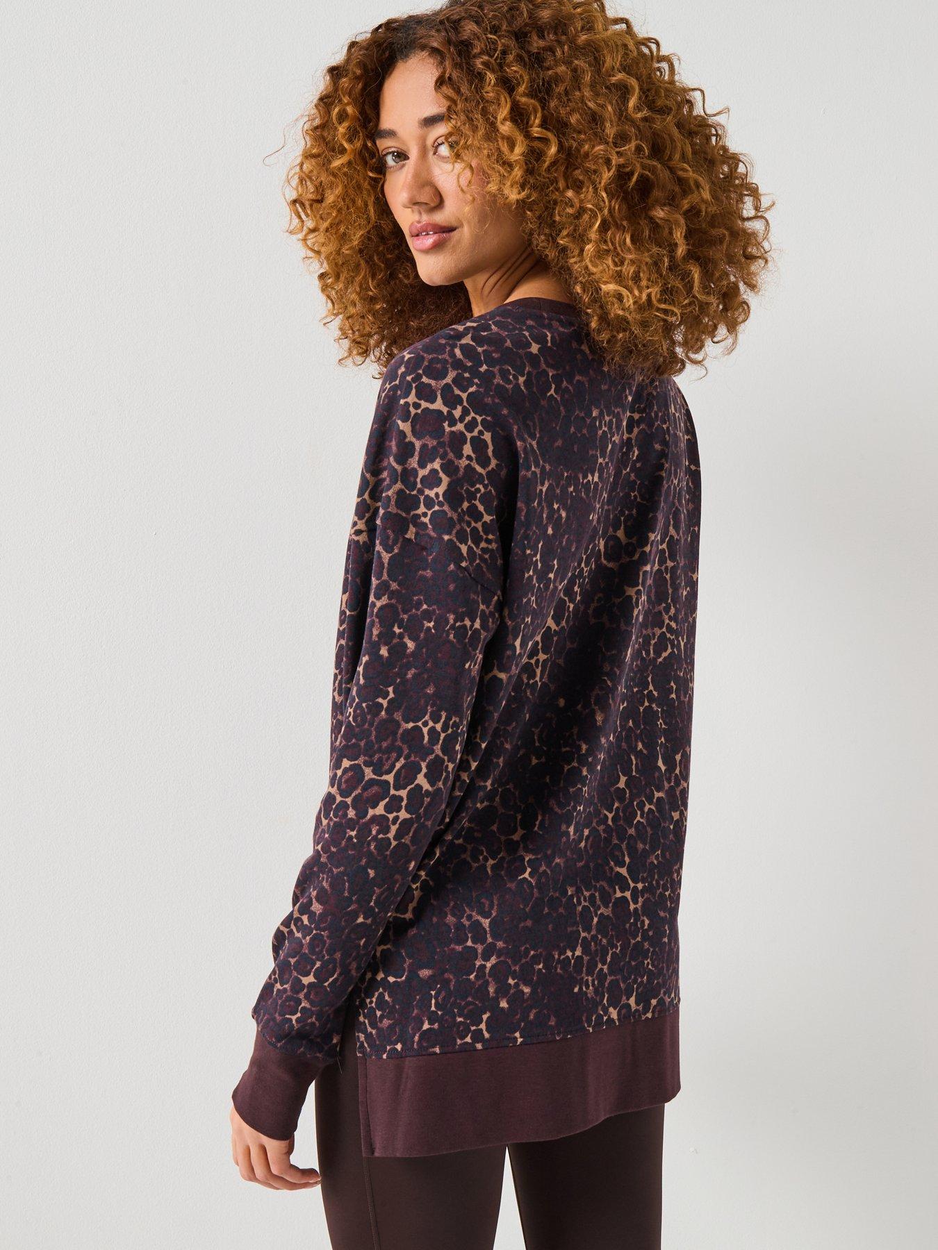 Image 2 of 6 of Sweaty Betty Womens After Class Longline Sweatshirt - Brown