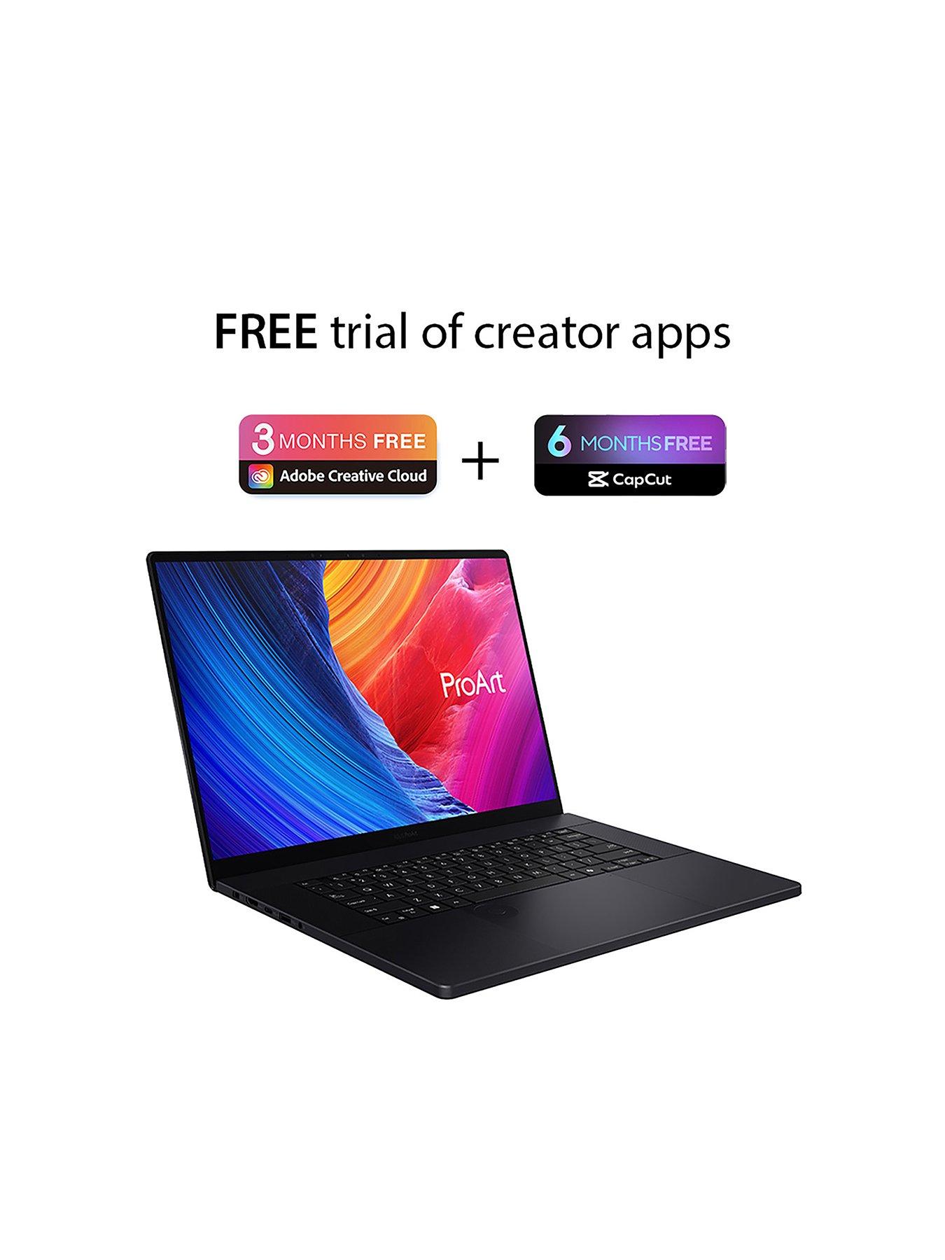 Image 2 of 7 of Asus ProArt - Copilot+ PC - 16in Laptop - AMD Ryzen AI 9 - GeForce RTX 5070 - 64GB RAM - 4TB SSD - Black
