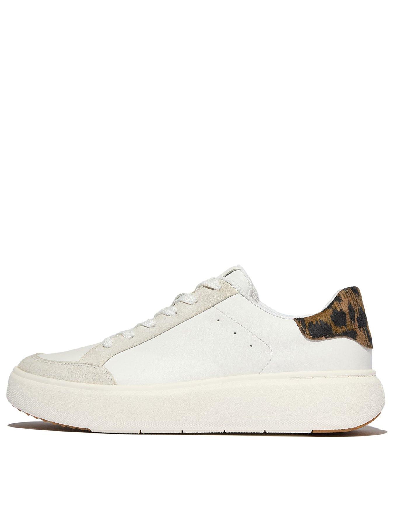 undefined Rtg Leopard Backtab Leather/suede Trainer - Urban White/chocolate Mix