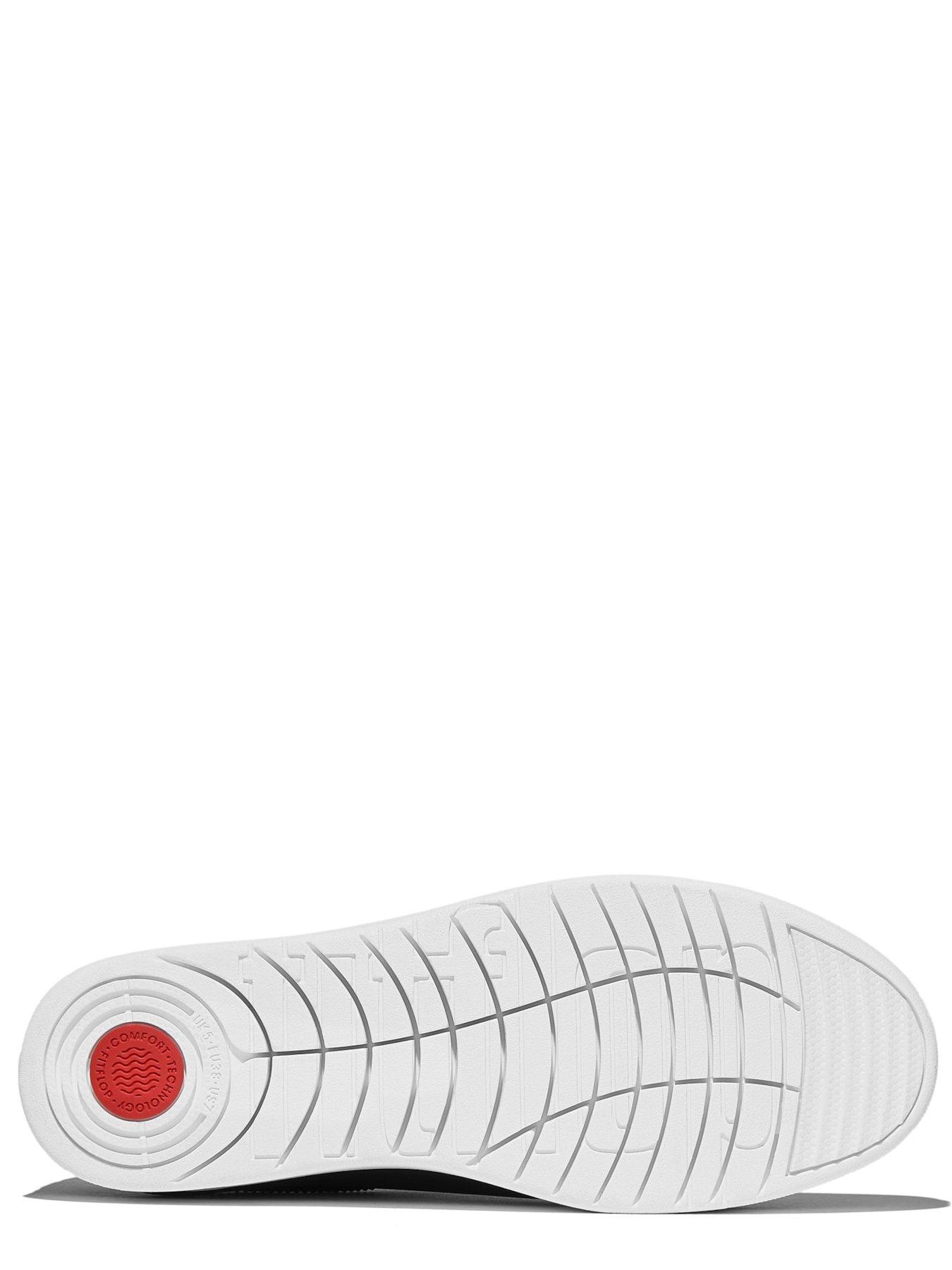Image 4 of 5 of FitFlop Rally Crystal Trim Leather Trainer - Black