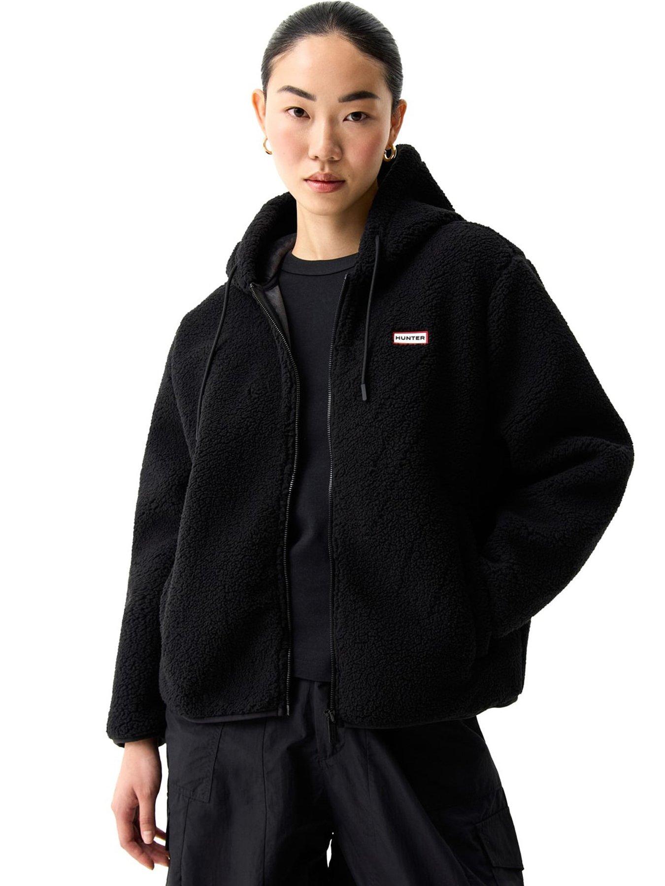 Image 1 of 4 of Hunter Bonelle Borg Fleece Jacket - Black