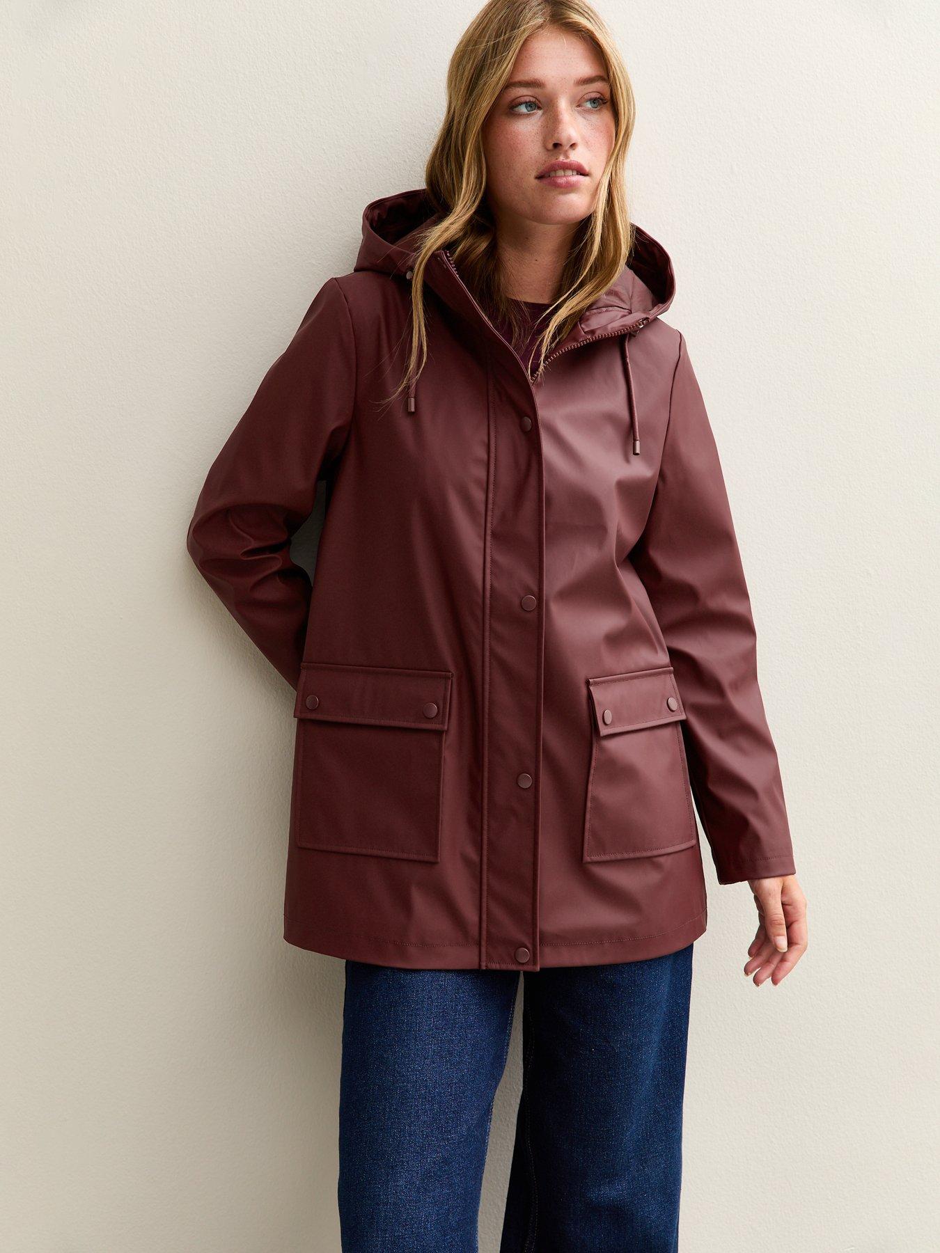 New Look Water Resistant Rain Anorak - Red