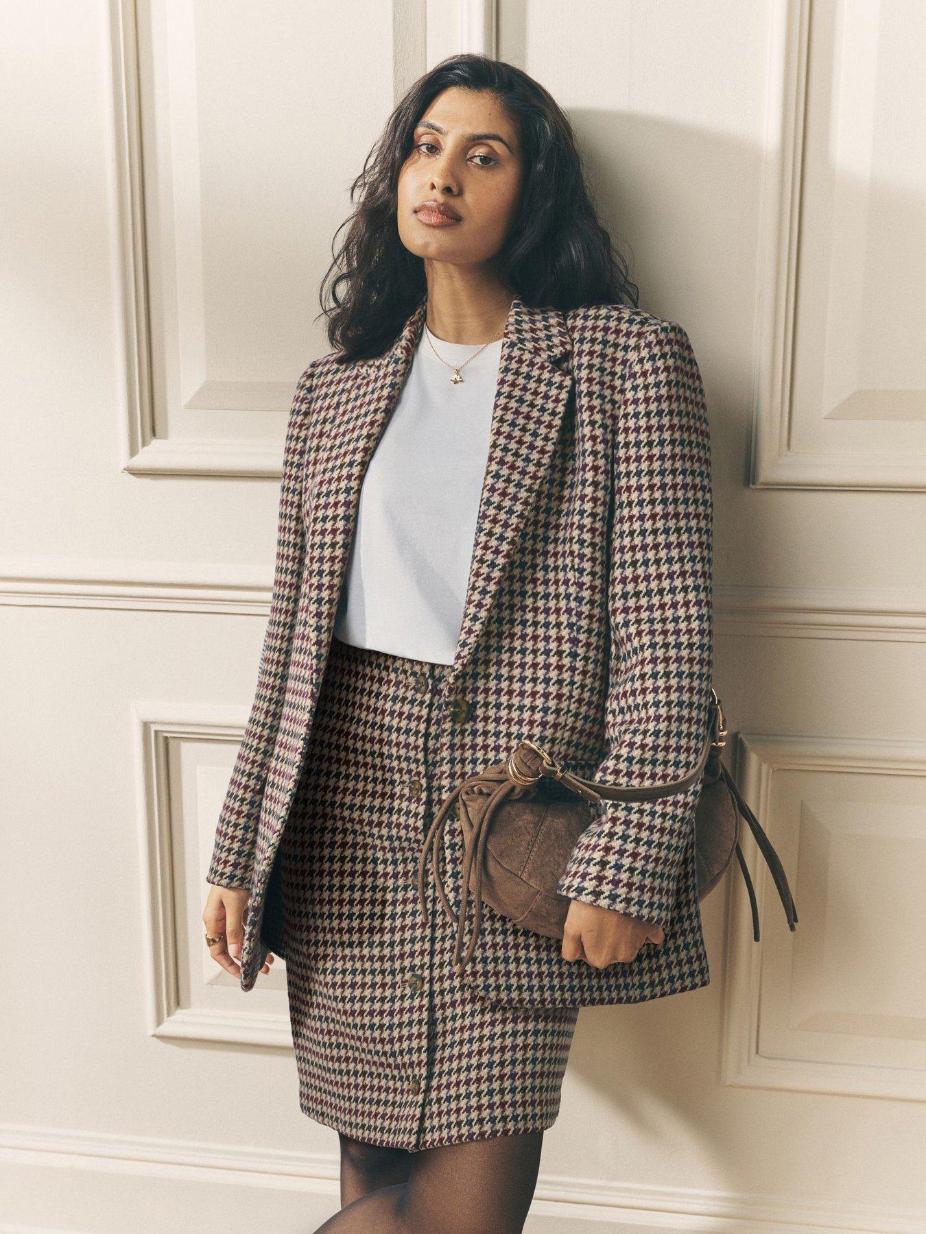 Laura Ashley Heritage Check Blazer - Brown