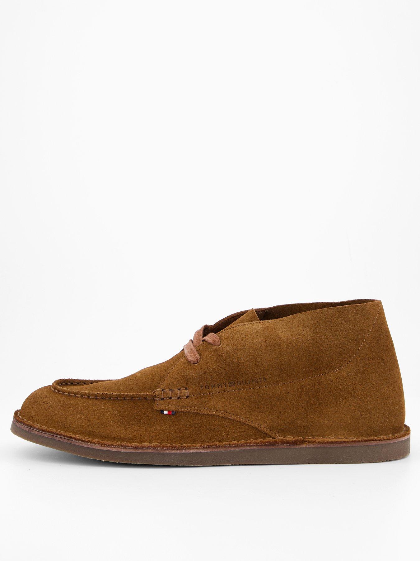 Tommy Hilfiger Stitchdown Suede Chukka Boots, Brown, Size 42, Men