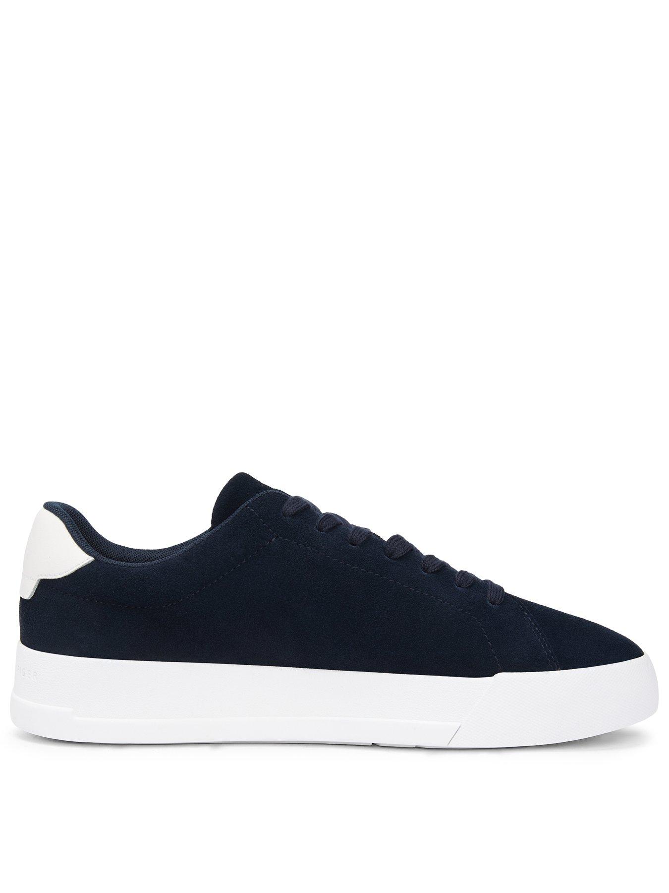 Tommy Hilfiger Suede Court Trainers - Navy