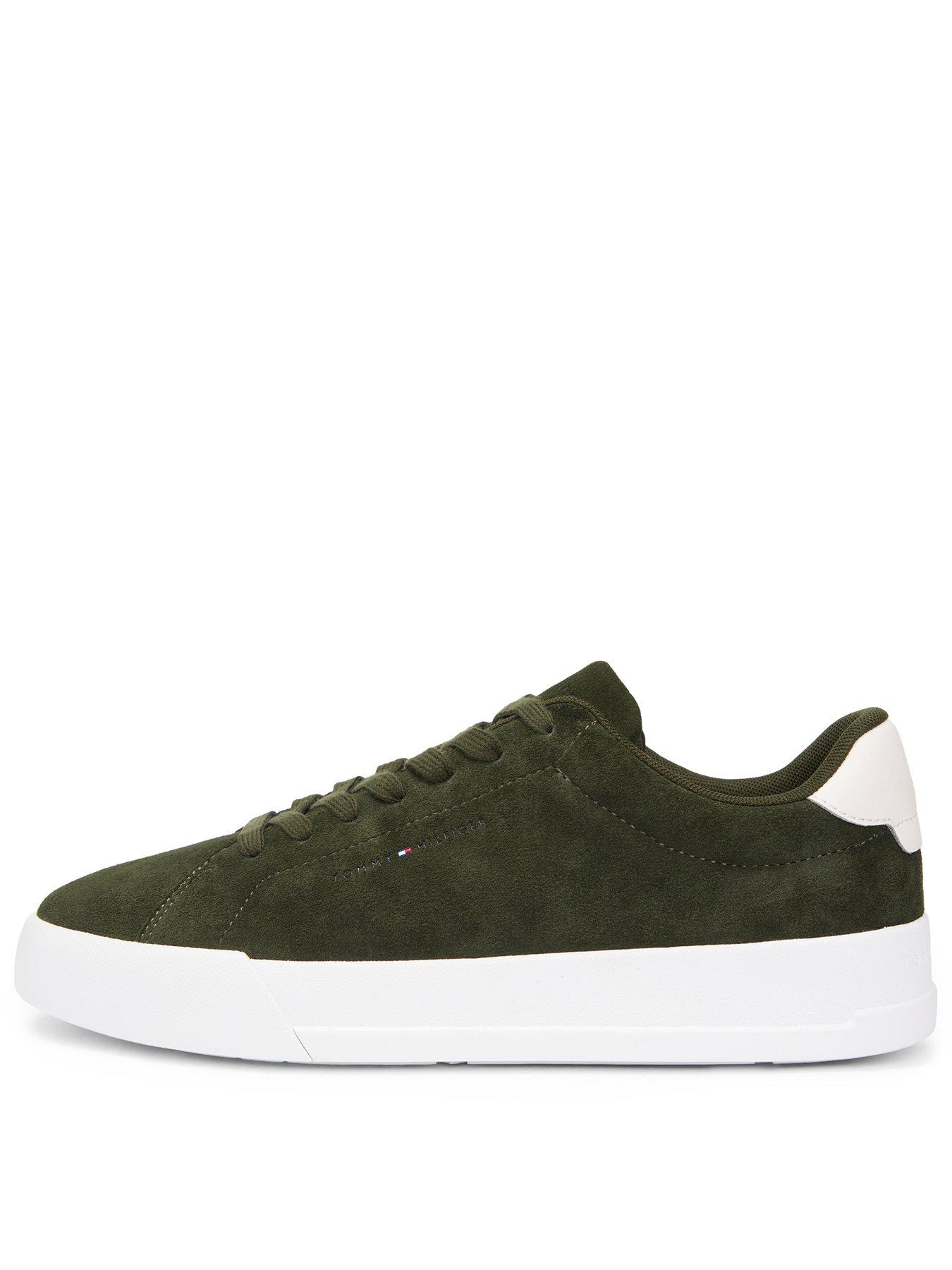 Tommy Hilfiger Suede Court Trainers - Green