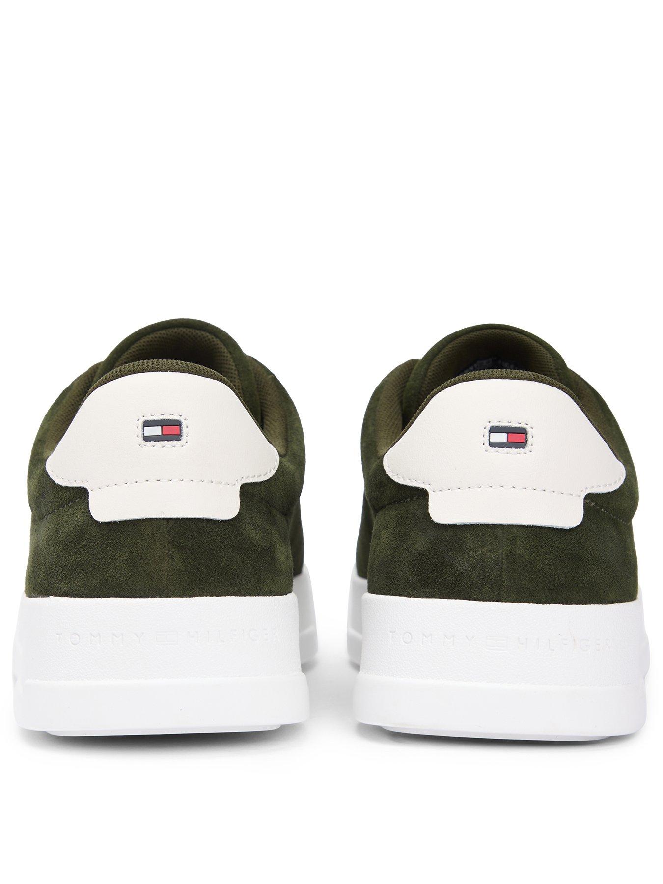 Image 3 of 7 of Tommy Hilfiger Suede Court Trainers - Green