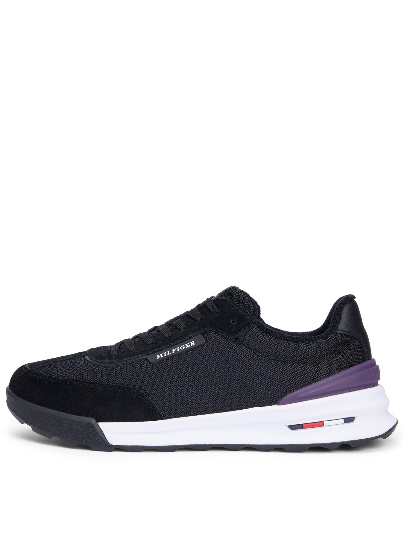 Tommy Hilfiger Nu Retro Runner Trainers, Black, Size 40, Men