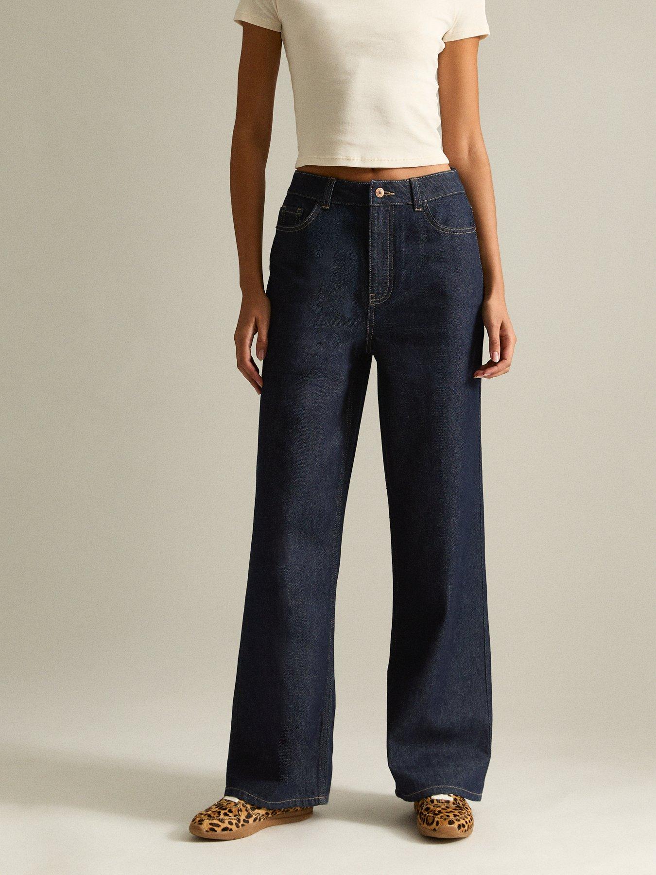 New Look Adalae High Waist Wide Leg Jeans - Blue