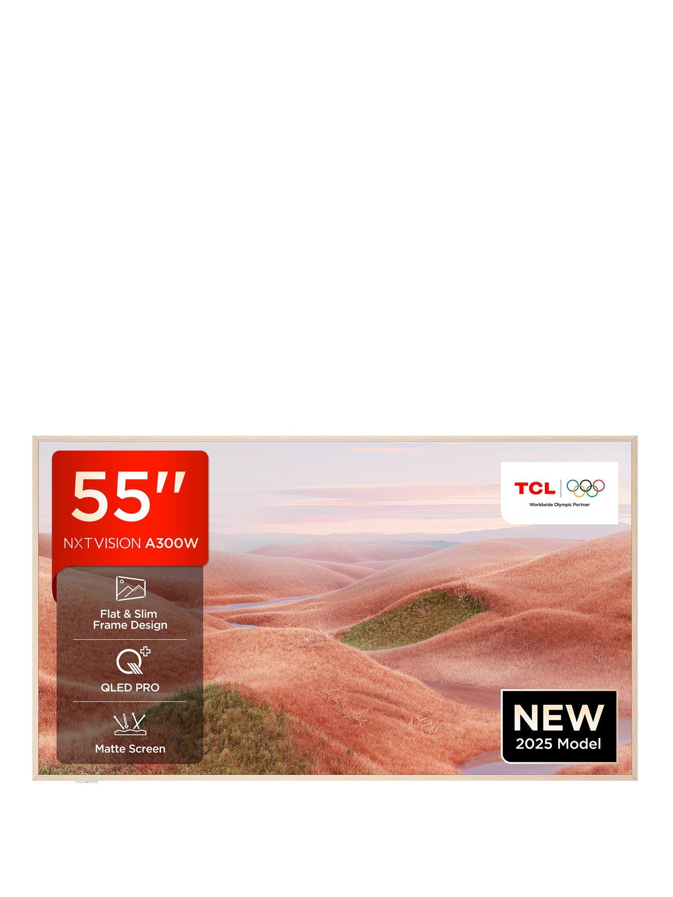 TCL A300 NXTVISION 55" QLED 4K HDR Google Smart TV - 55A300W-UK