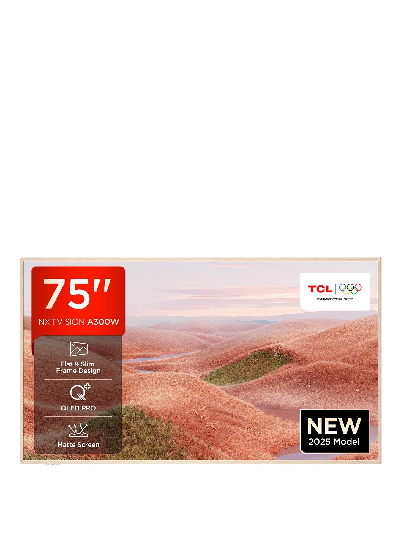 TCL TCL A300 NXTVISION 75" QLED 4K HDR Google Smart TV - 75A300W-UK